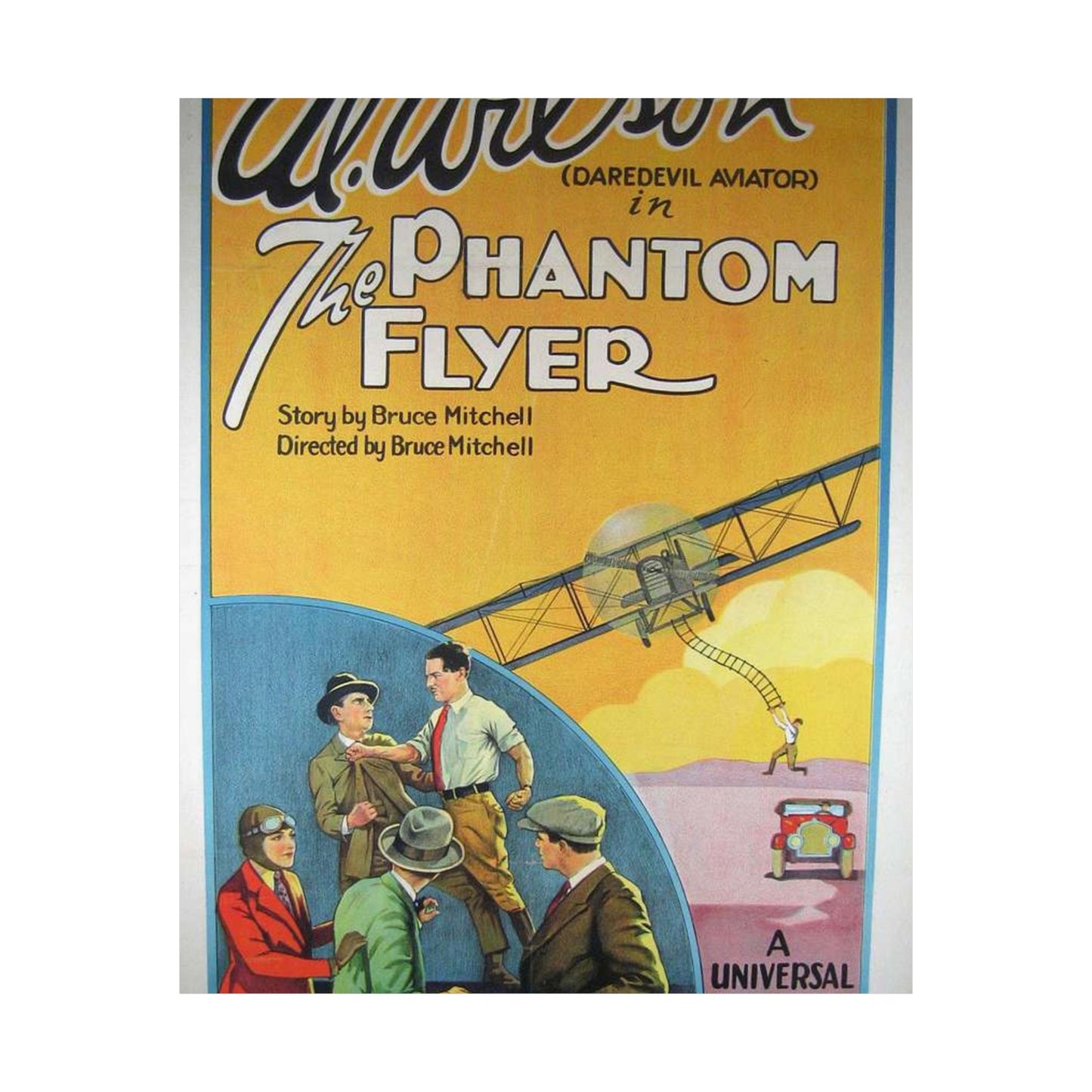 Phantom Flyer 1928 - Art Deco public domain image High Quality Matte Wall Art Poster for Home, Office, Classroom