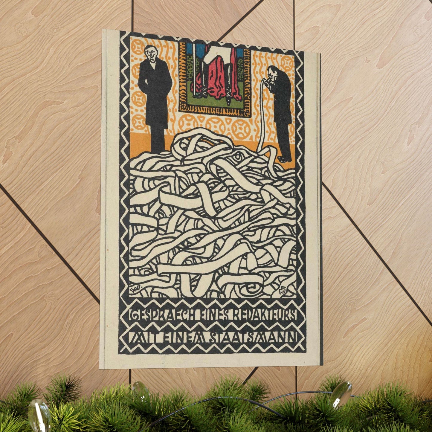Gespräch eines Redakheurs mit einem Staatsmann Editor's Conservation with a Statesman) High Quality Matte Wall Art Poster for Home, Office, Classroom