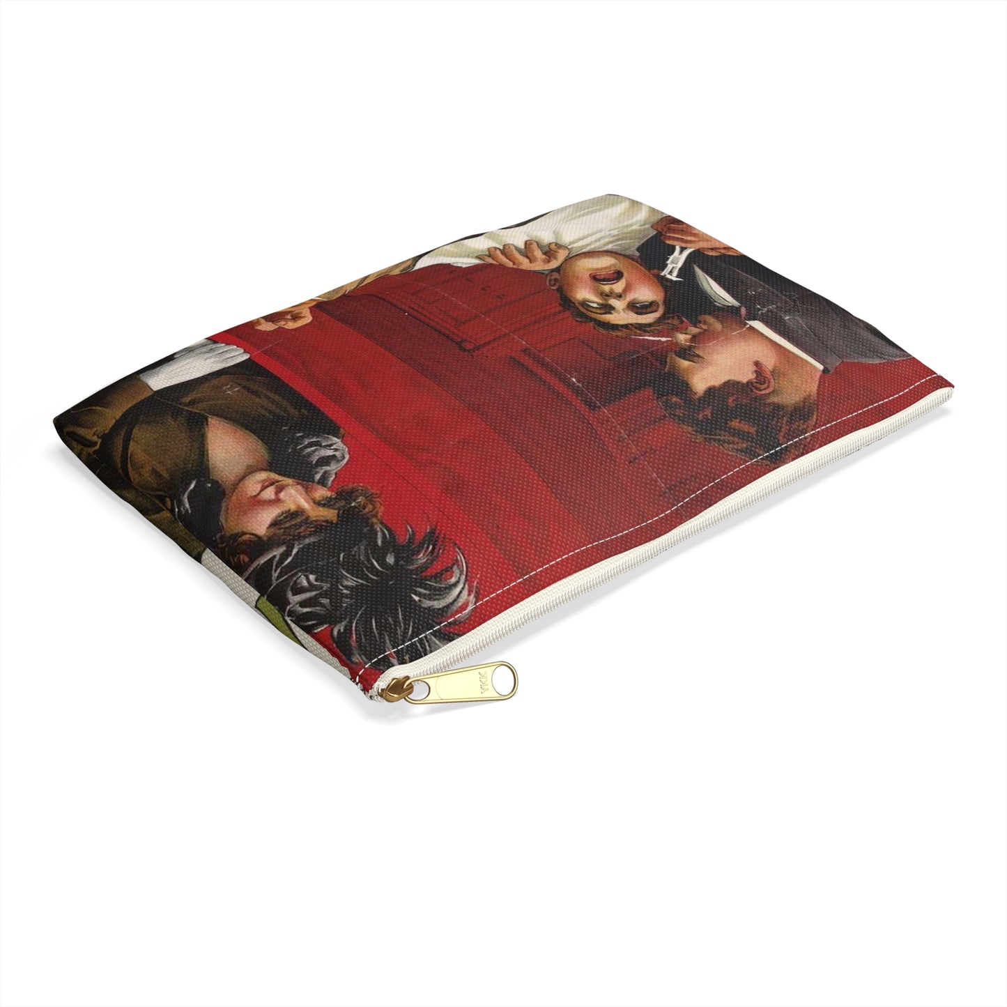 The mysterious beauty Following a phantom love. Large Organizer Pouch with Black Zipper