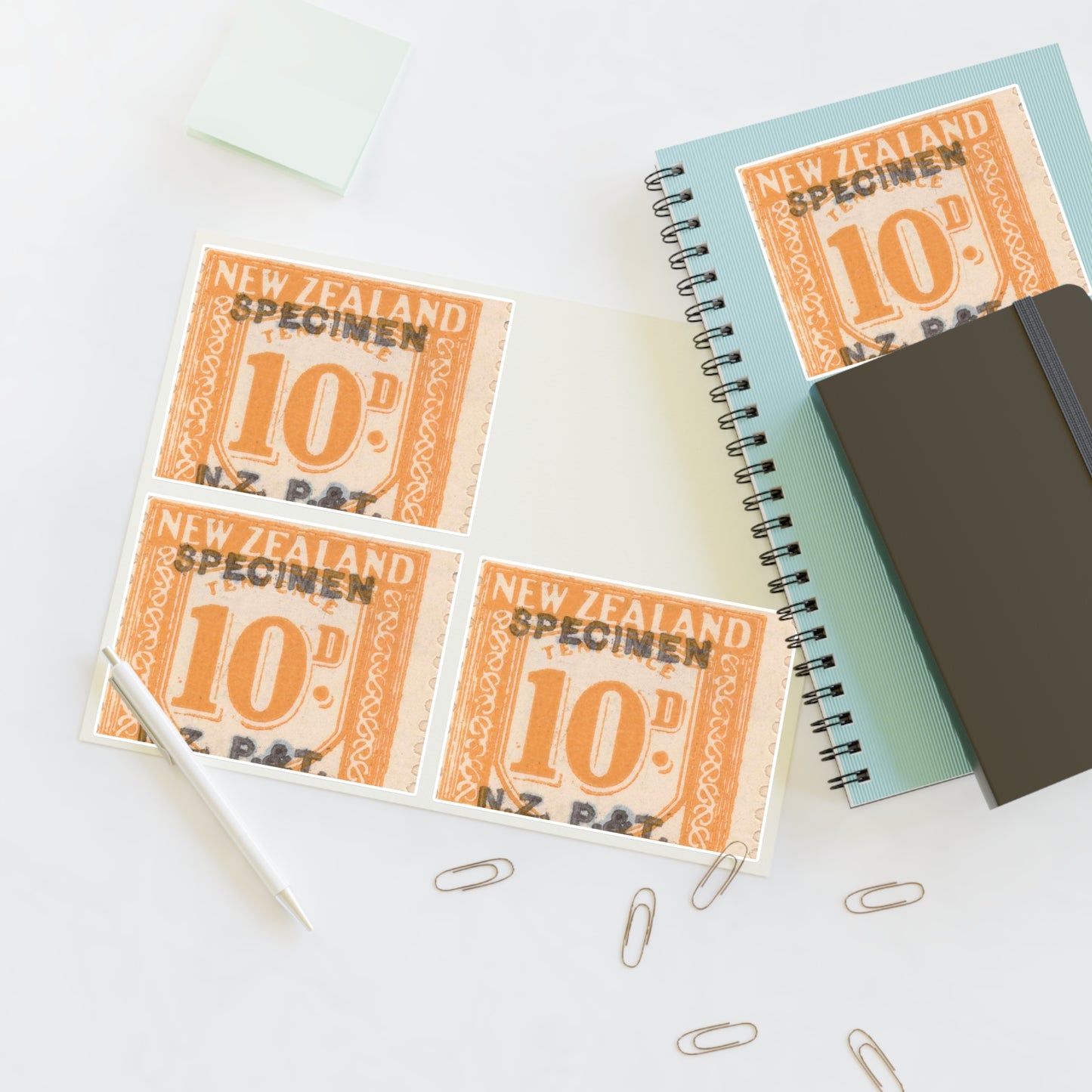 Ten penny Unemployment Relief stamp overprinted 'Specimen' Laminated UV Protective Vinyl Stickers