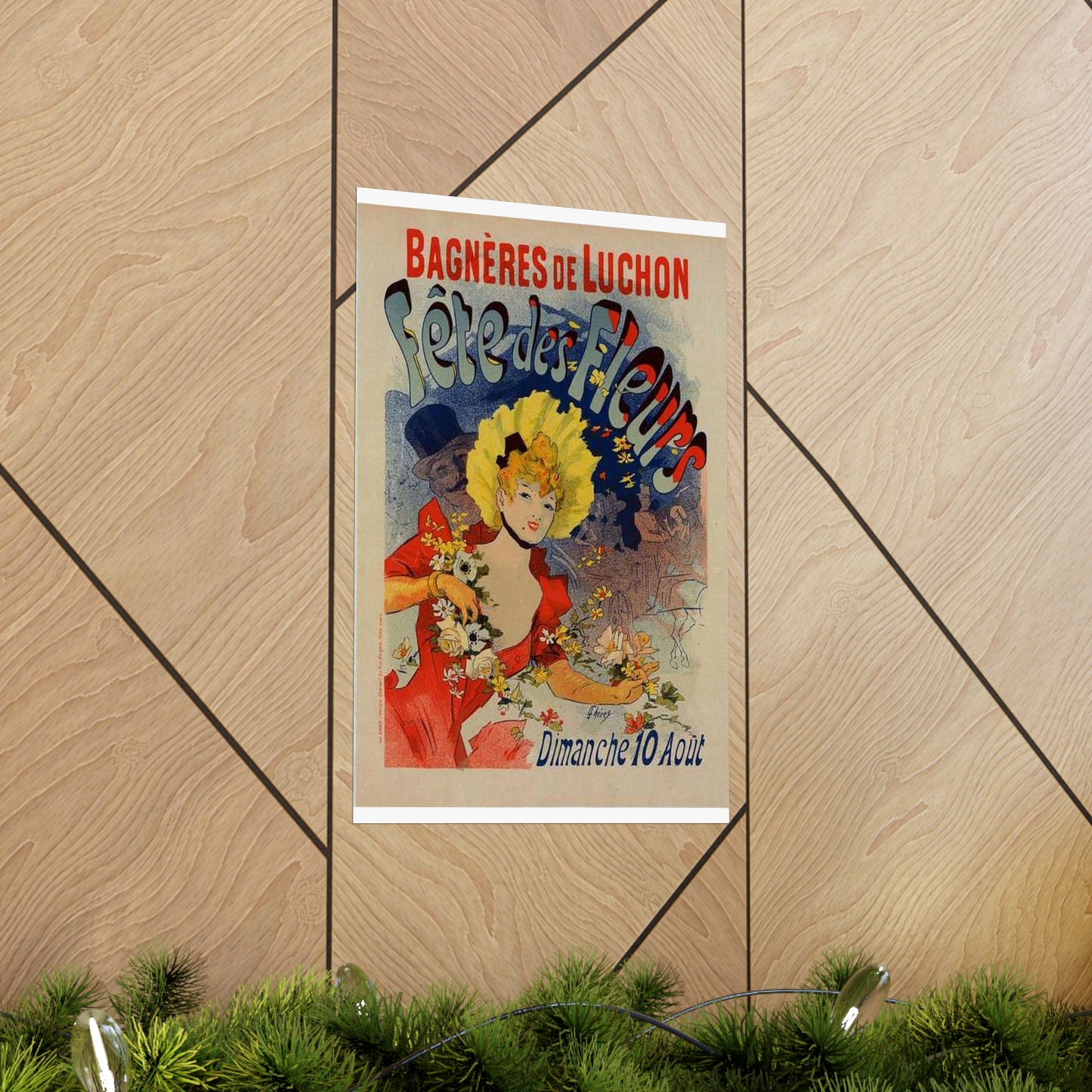 Affiche pour la "Fête des Fleurs de Bagnères-de-Luchon". High Quality Matte Wall Art Poster for Home, Office, Classroom