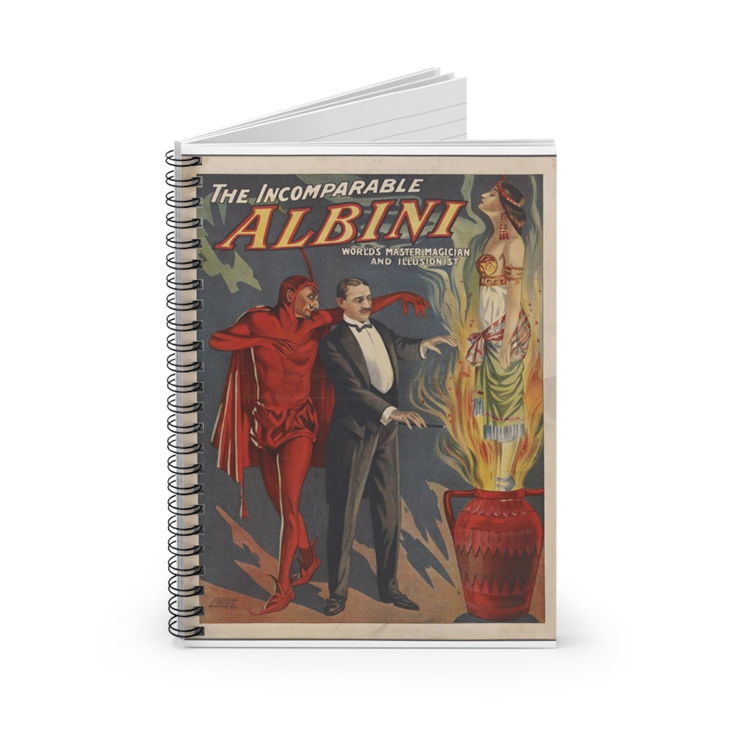 TheIncomperable Albini Theatrical Poster Spiral Bound Ruled Notebook with Printed Cover