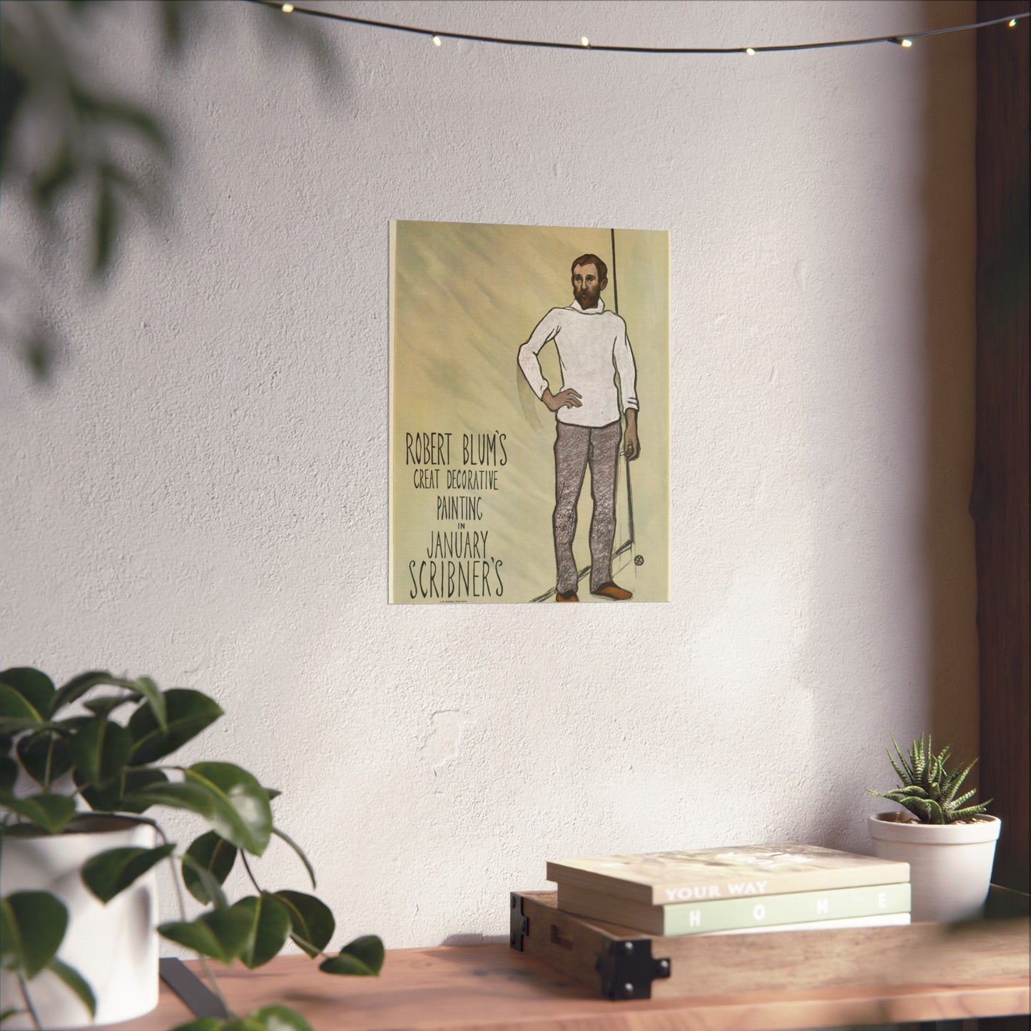 Robert Blum's great decorative painting in January Scribner's High Quality Matte Wall Art Poster for Home, Office, Classroom