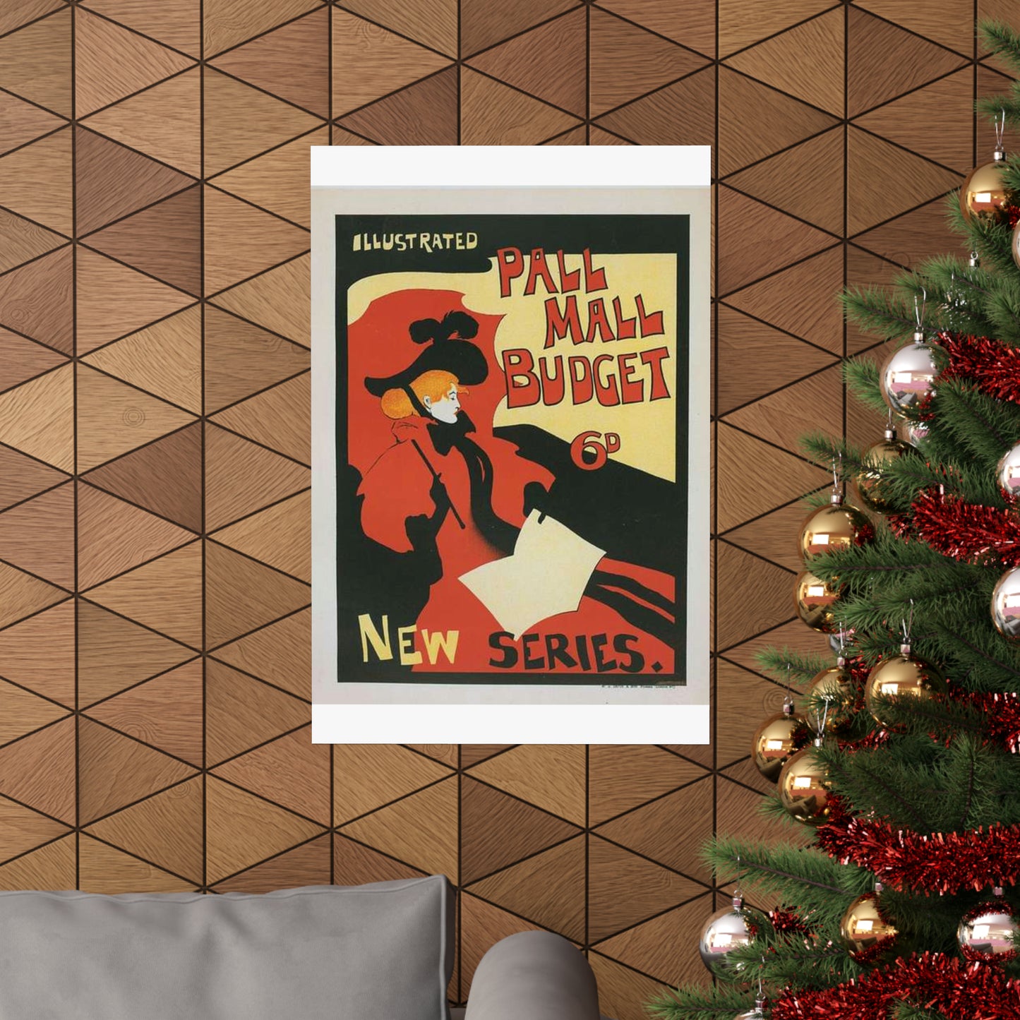 Affiche anglaise pour la revue hebdomadaire "Illustrated Pall Mall Budget". High Quality Matte Wall Art Poster for Home, Office, Classroom