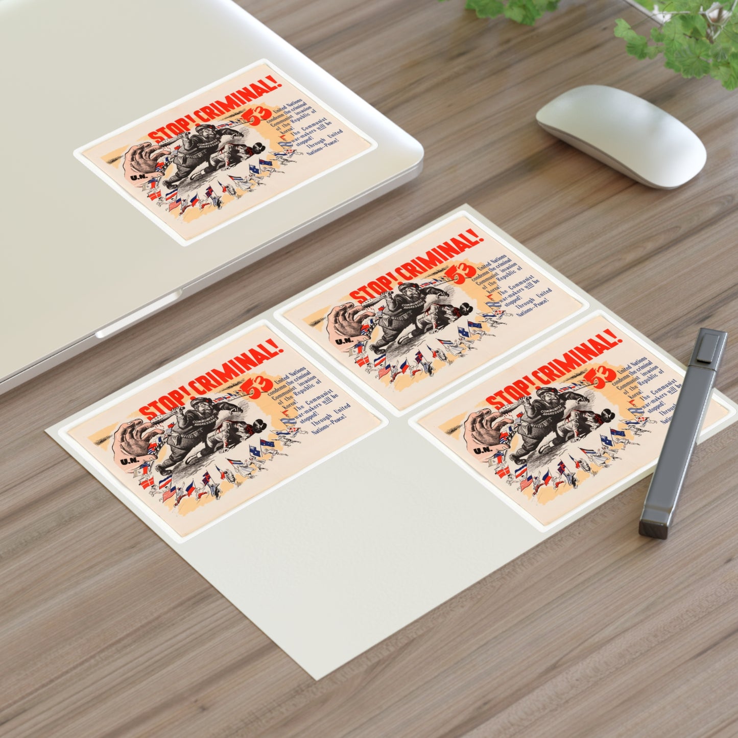 Stop Criminal!, Cold War American Propaganda poster Laminated UV Protective Vinyl Stickers