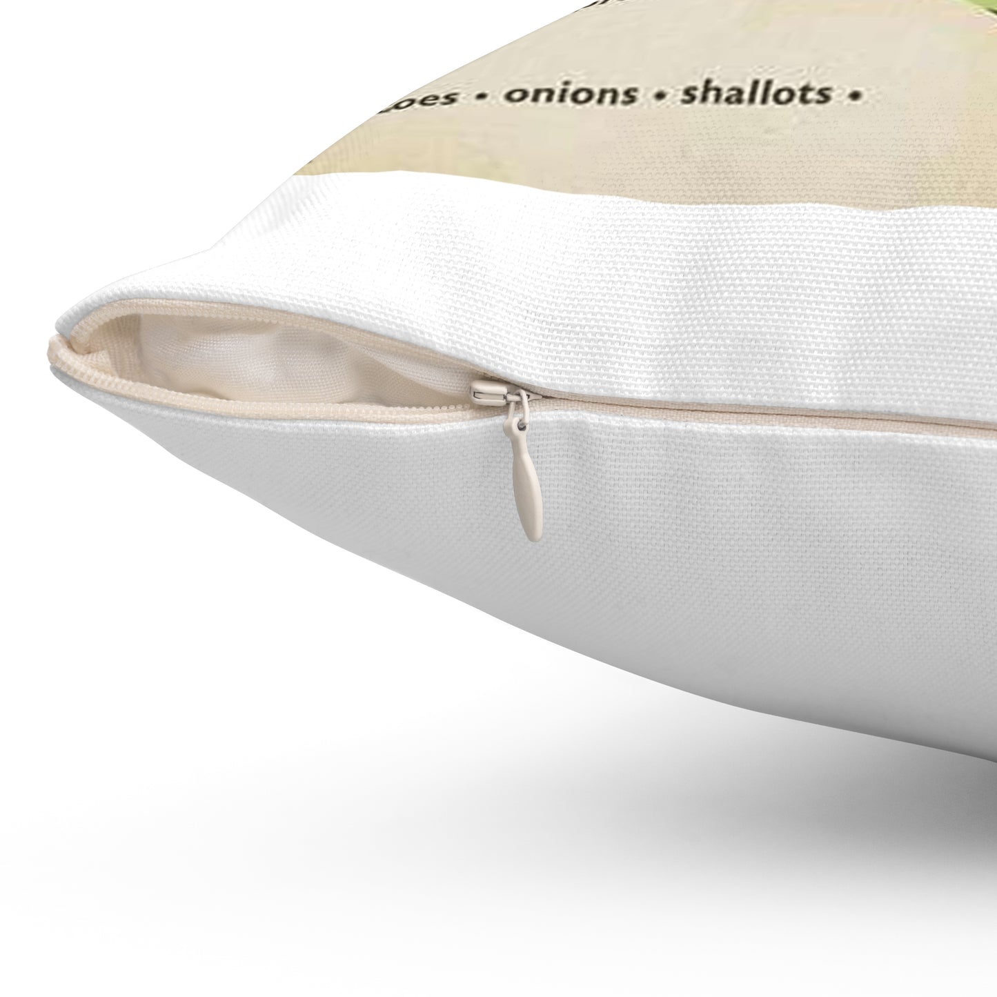 (vegetables to Grow) Jan-feb Art.IWMPST20656 Decorative Accent Square Pillow
