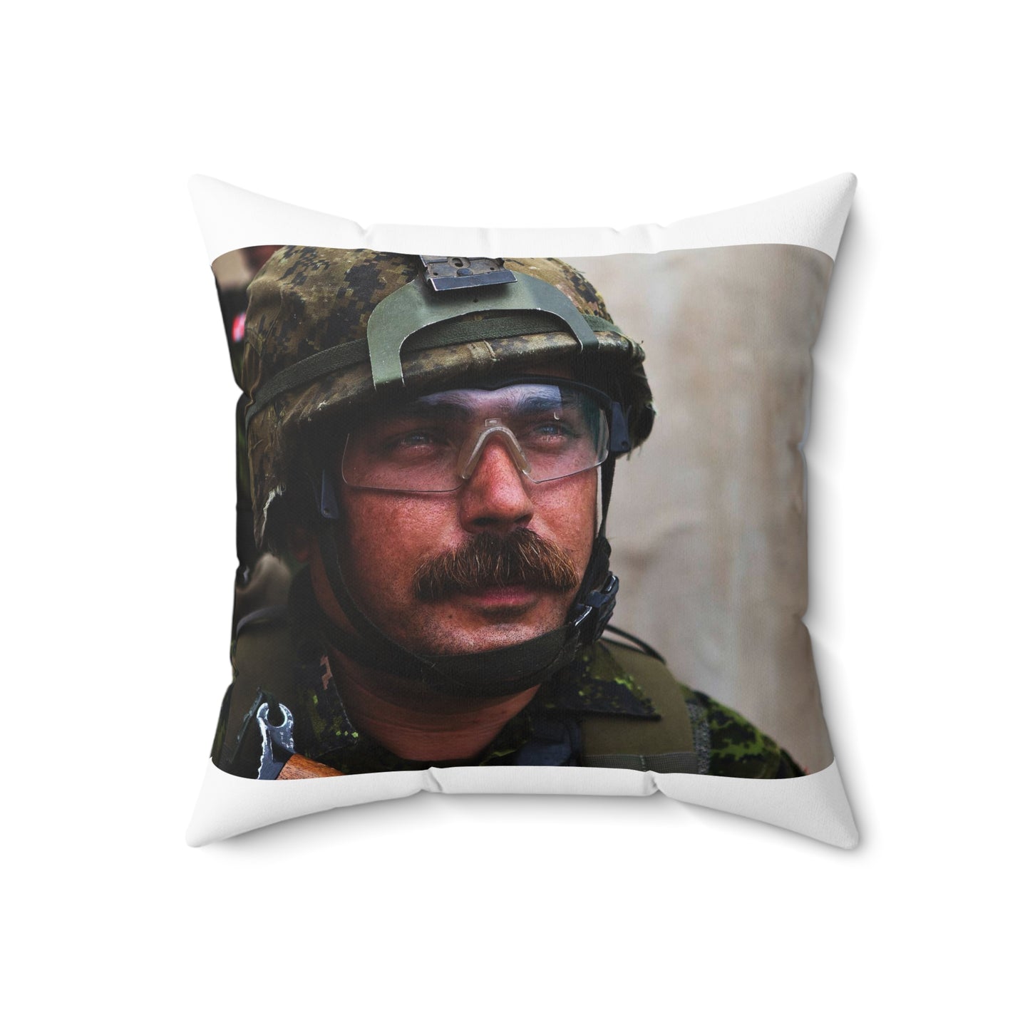 Cpl. Dean Disotell, a heavy-machine gunner with Company Decorative Accent Square Pillow