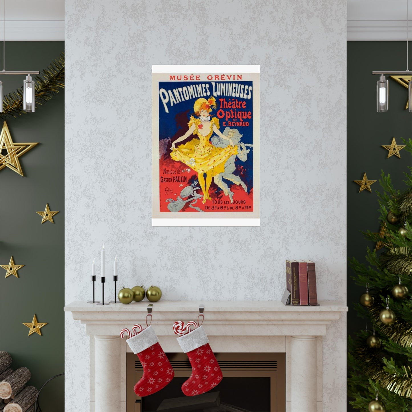 Affiche pour le Musée Grévin, "Pantomimes lumineuses". High Quality Matte Wall Art Poster for Home, Office, Classroom