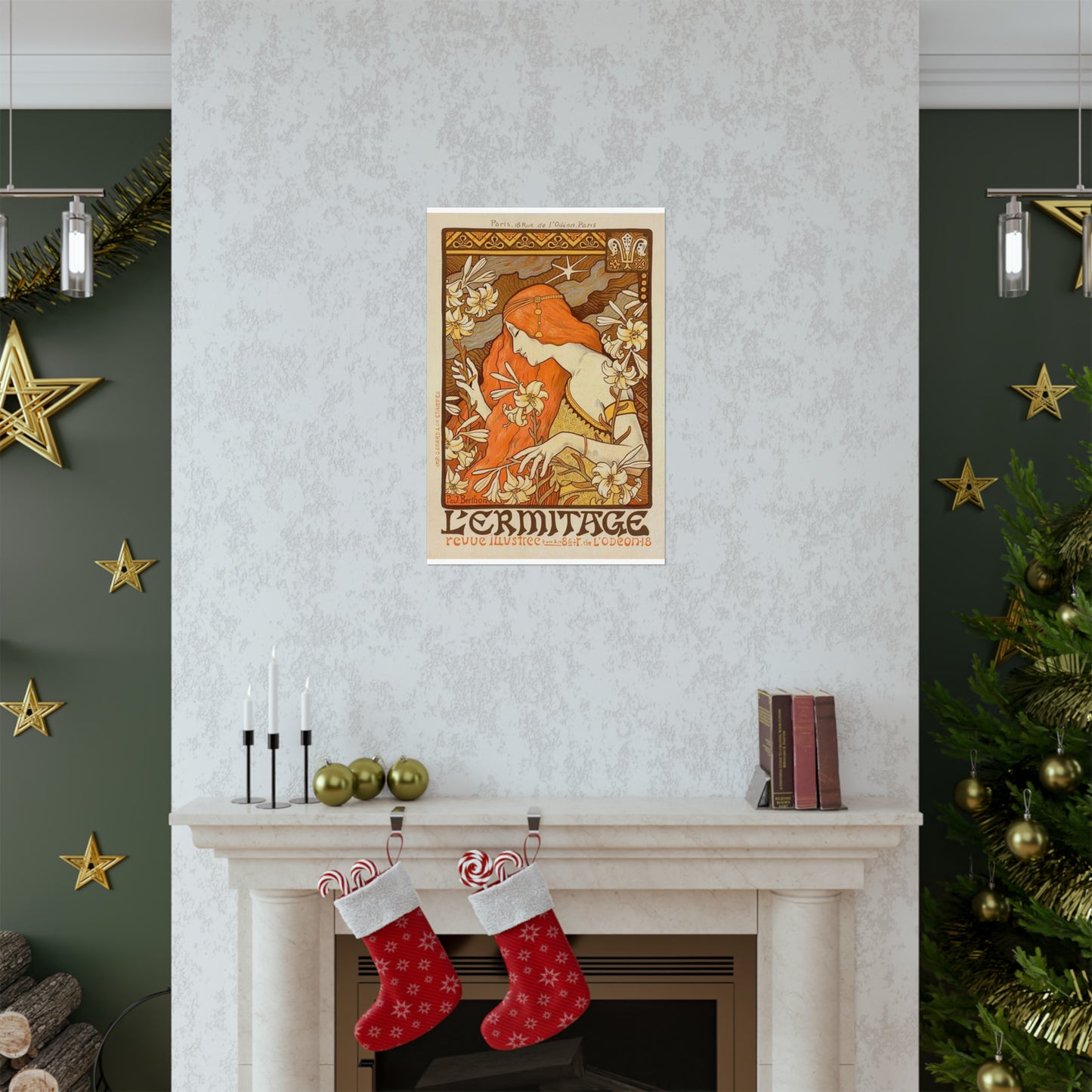 Paul Emile Berthon - Affiche pour la Revue "l'Érmitage. High Quality Matte Wall Art Poster for Home, Office, Classroom