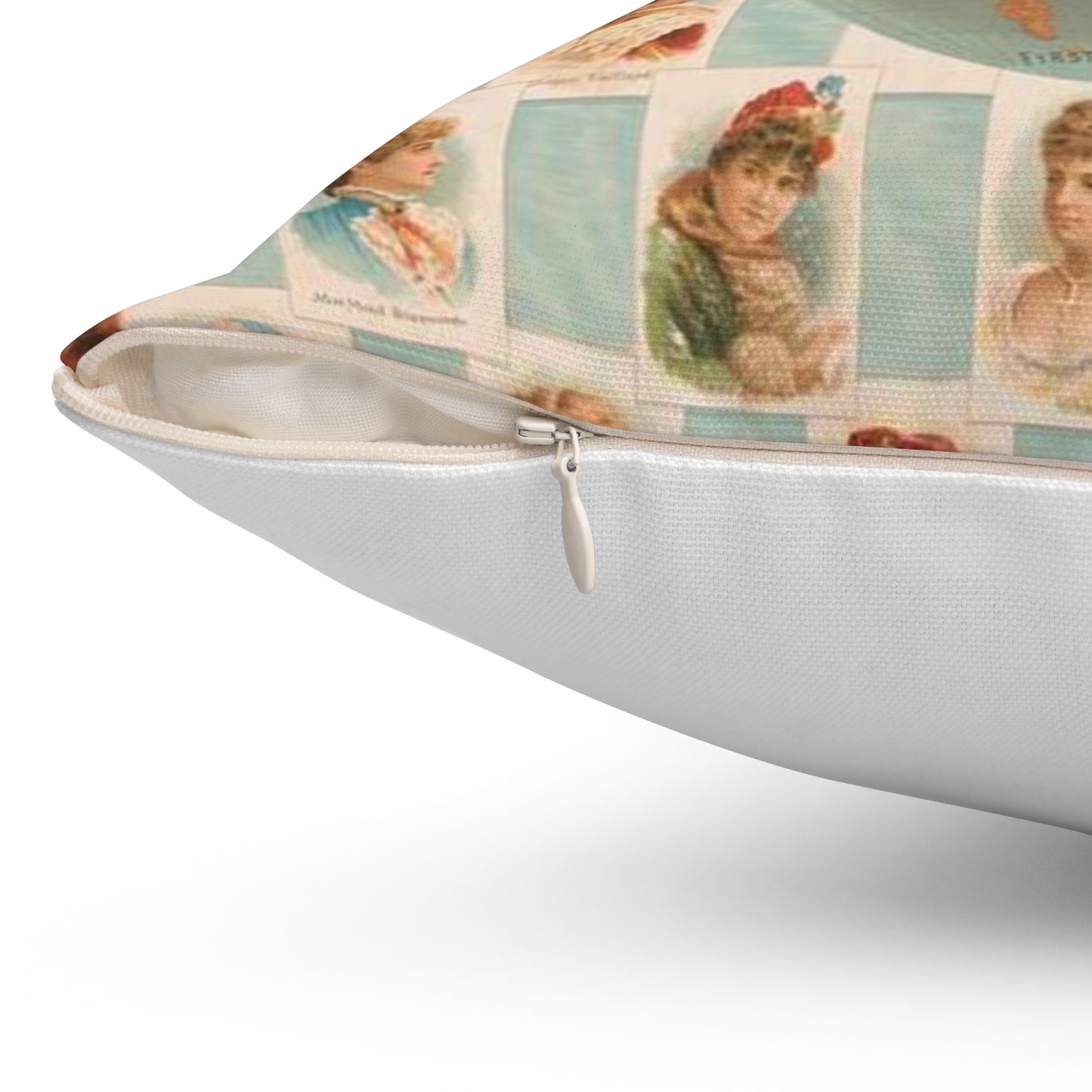 The world's beauties, first-series, Allen & Ginter, manufacturers of cigarettes, Richmond, Virginia Decorative Accent Square Pillow
