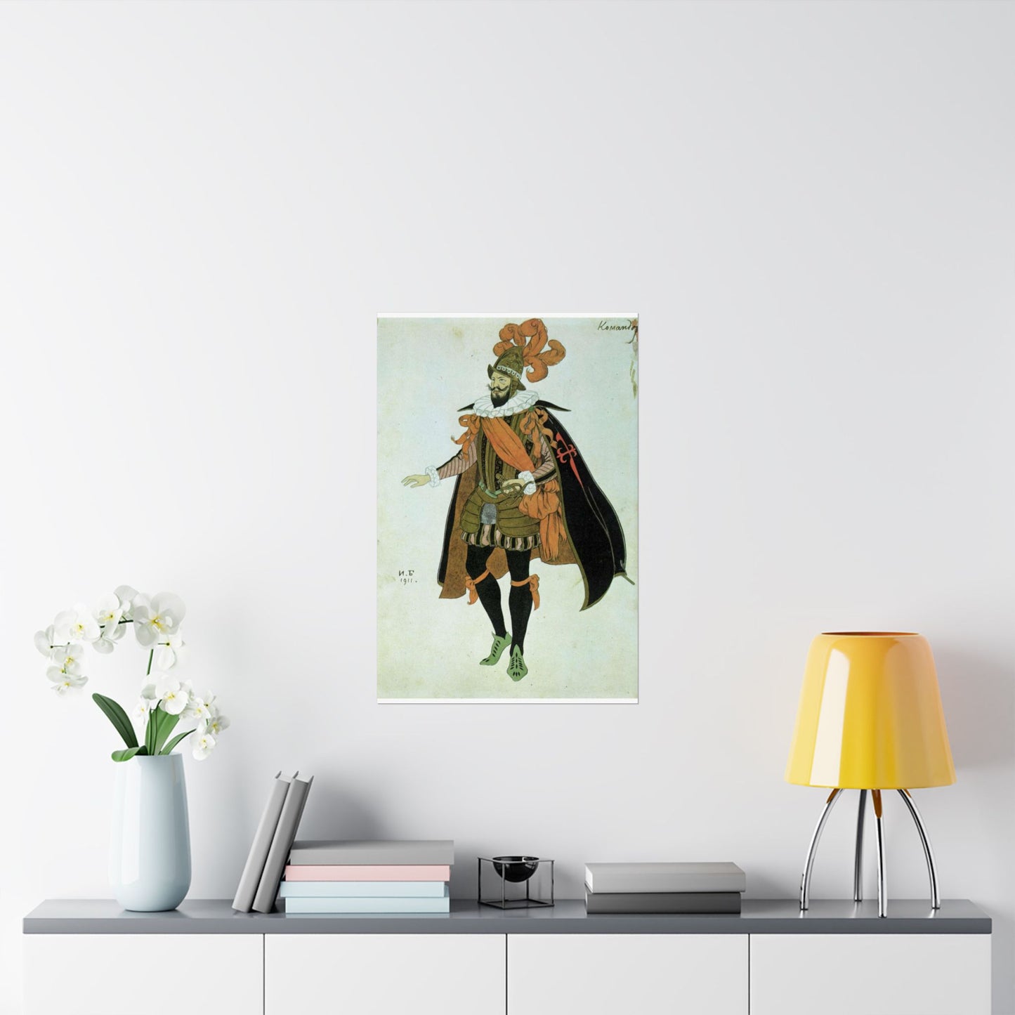 Bilibin Comandor - Art nouveau public domain image High Quality Matte Wall Art Poster for Home, Office, Classroom