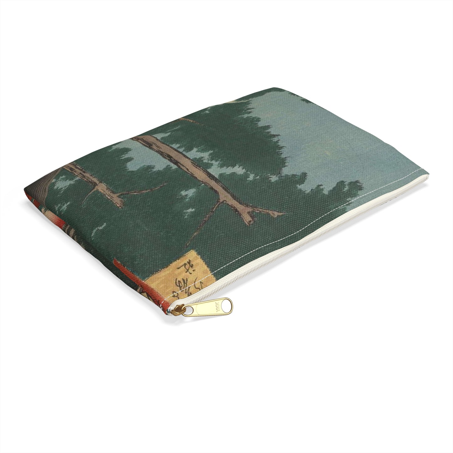 Gajō icchō, Andō Hiroshige - Public domain portrait drawing Large Organizer Pouch with Black Zipper