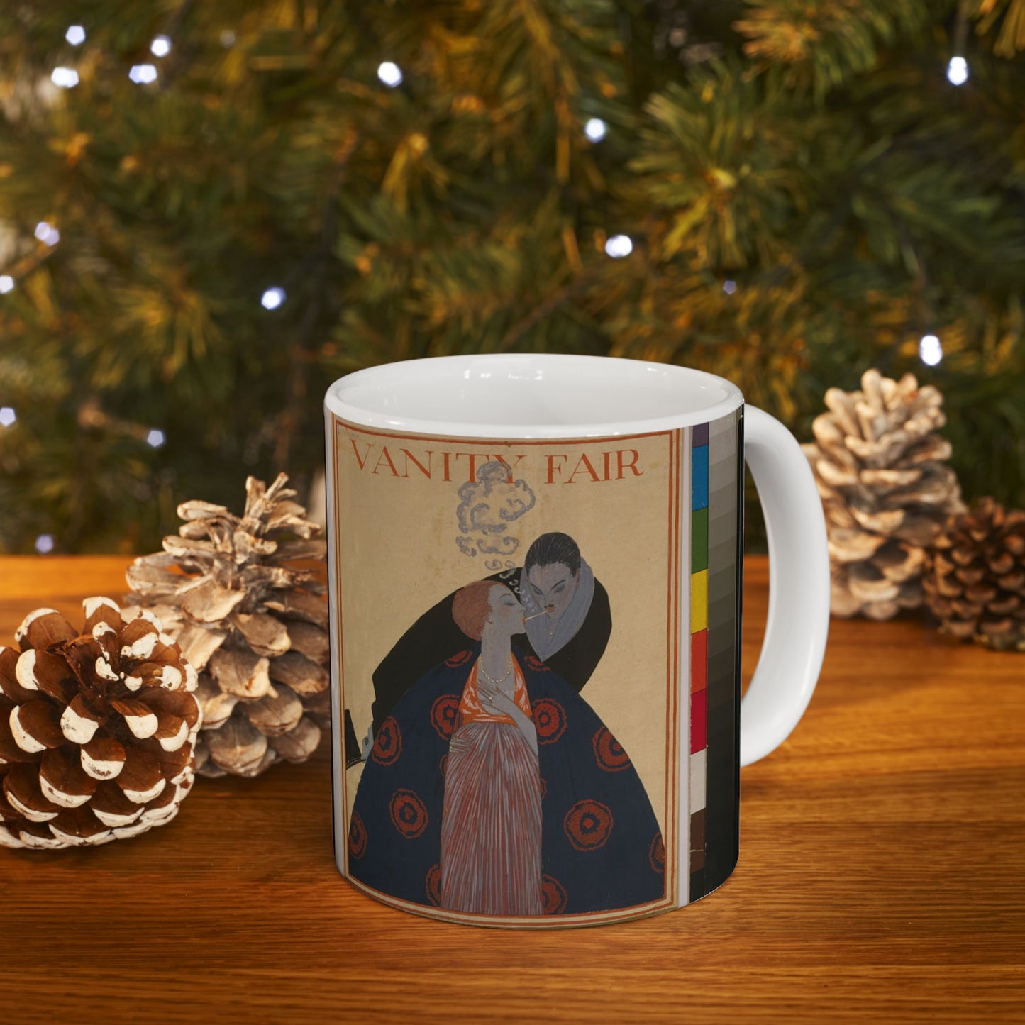 Couple lighting cigarettes - Public domain dedication image Beautiful Novelty Ceramic Coffee Mug 11oz