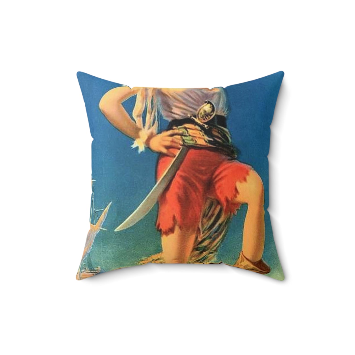 Bringing Home the Treasure, print of painting by Edward Mason Eggleston, 1929, cropped by publisher for narrow calendar Decorative Accent Square Pillow