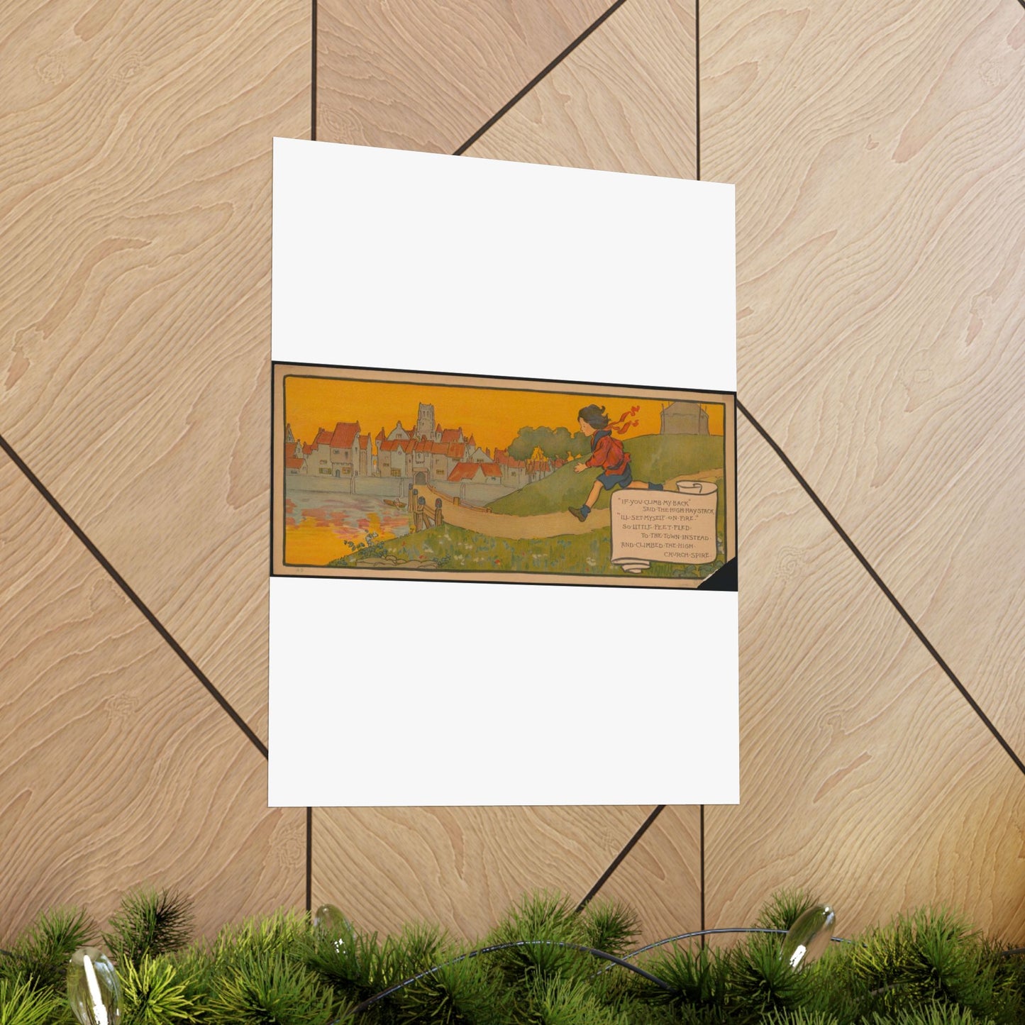 "If you climb my back" said the high haystack.. High Quality Matte Wall Art Poster for Home, Office, Classroom