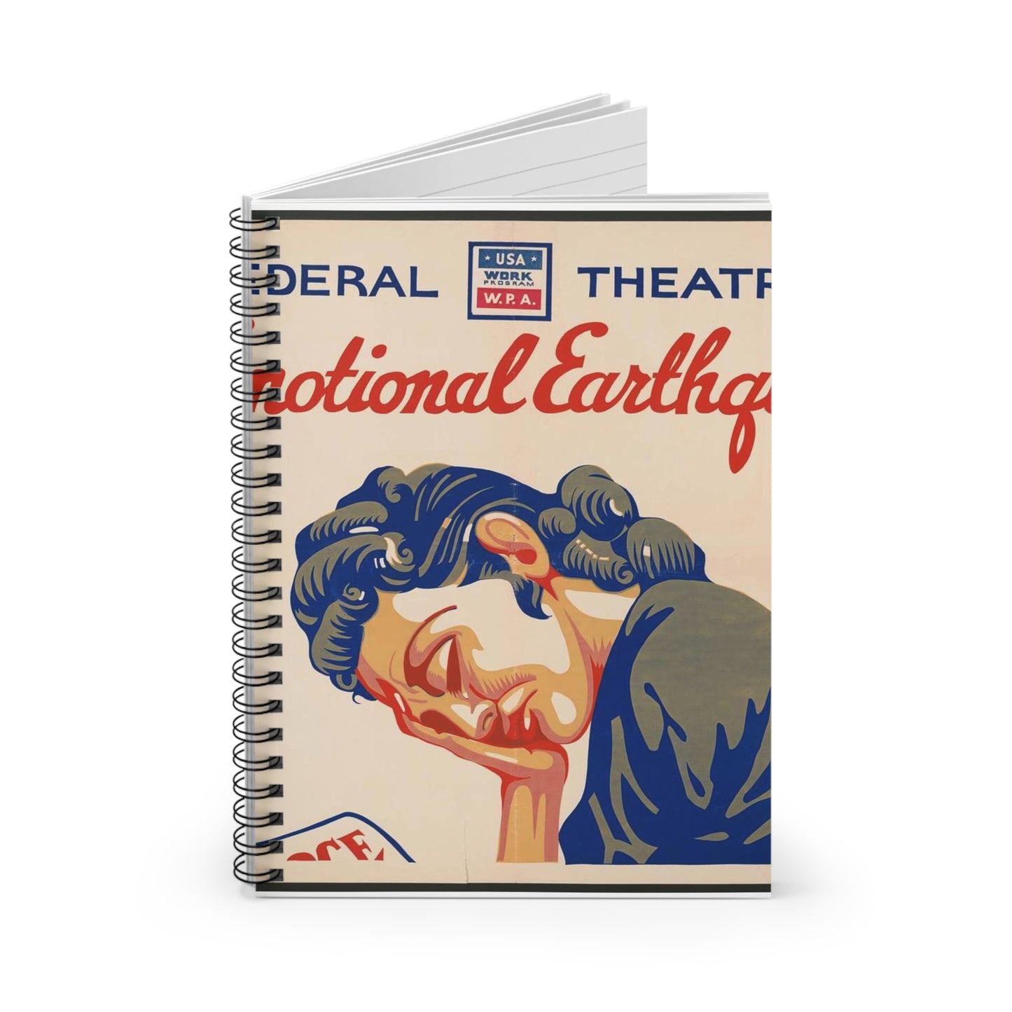 A Bill of Divorcement - Public domain poster, Music division, Library of Congress Spiral Bound Ruled Notebook with Printed Cover