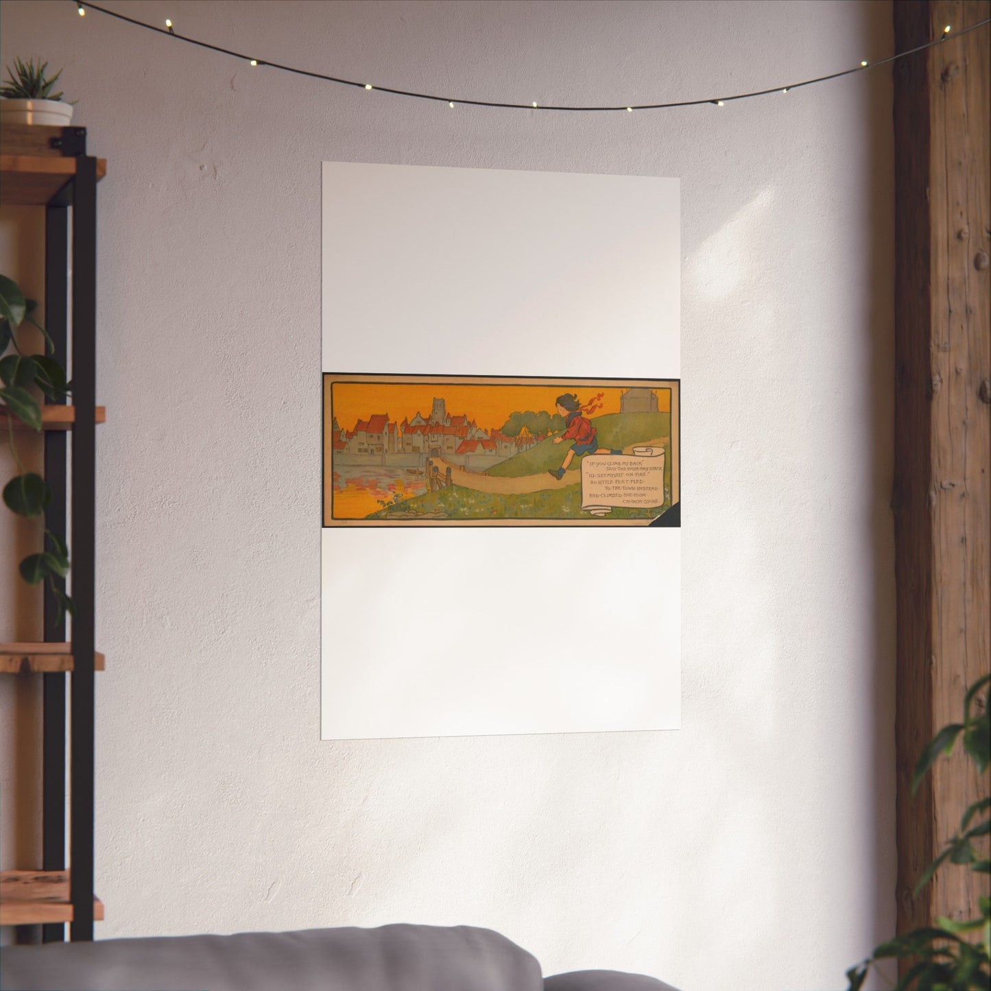 "If you climb my back" said the high haystack.. High Quality Matte Wall Art Poster for Home, Office, Classroom