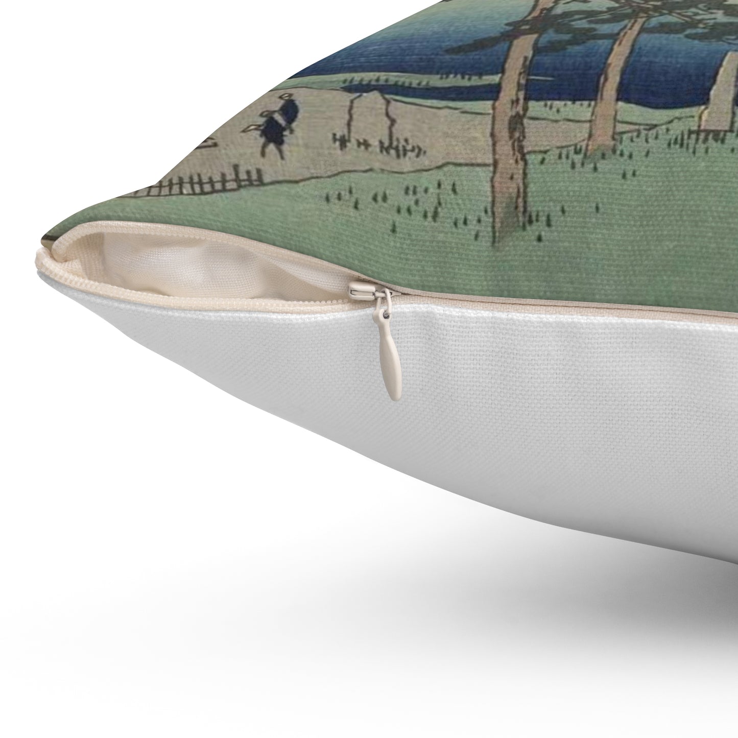Ohiso, Andō Hiroshige - Public domain portrait drawing Decorative Accent Square Pillow