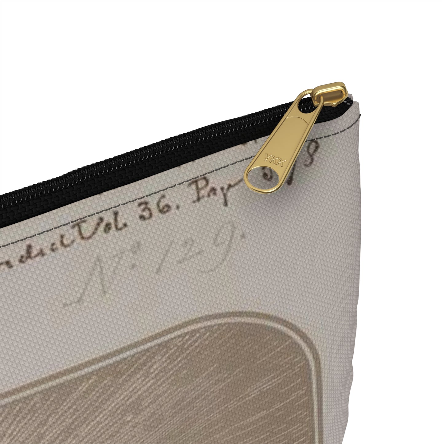 The American Declaration of Independence illustrated / Fabronious ; designed by R. Thayer ; L. Prang & Co. Lith., Boston. Large Organizer Pouch with Black Zipper