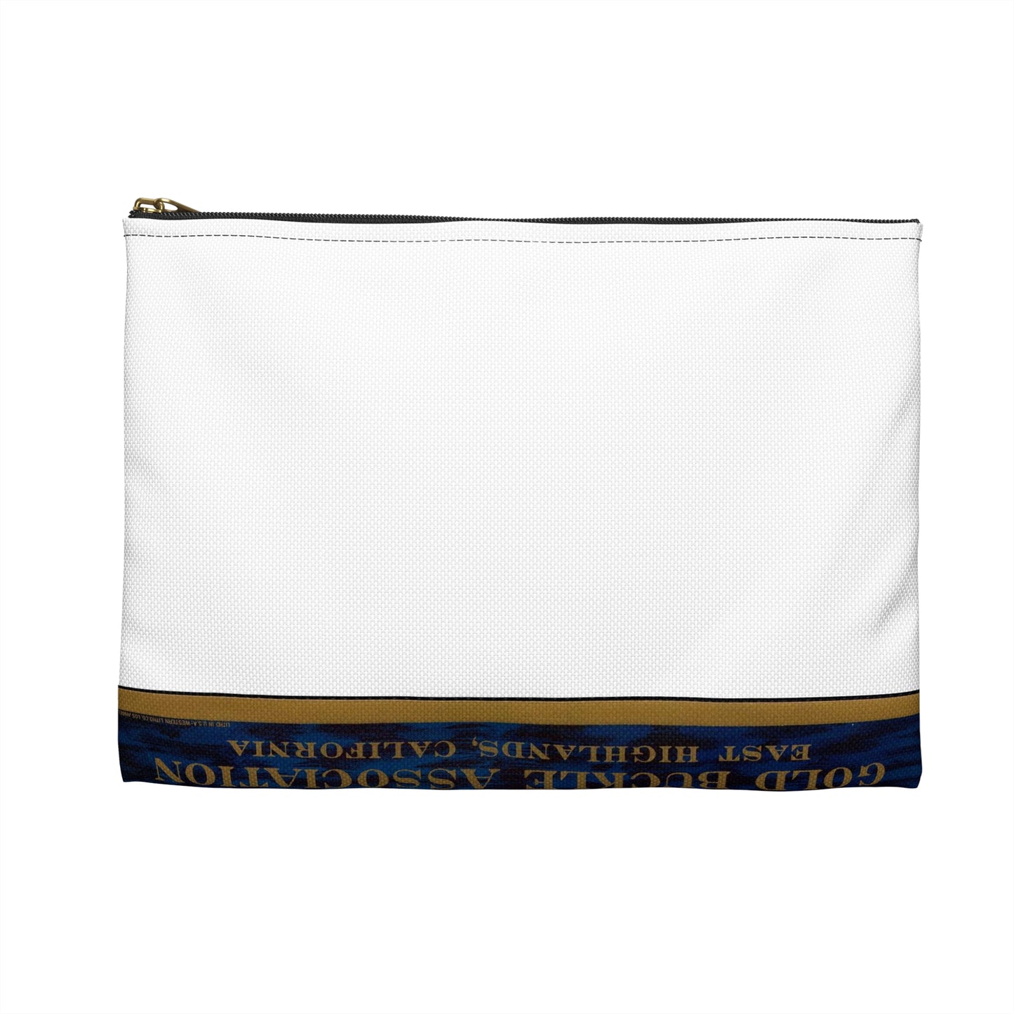 Greenspot Brand: Gold Buckle Association, East Highlands, California Large Organizer Pouch with Black Zipper