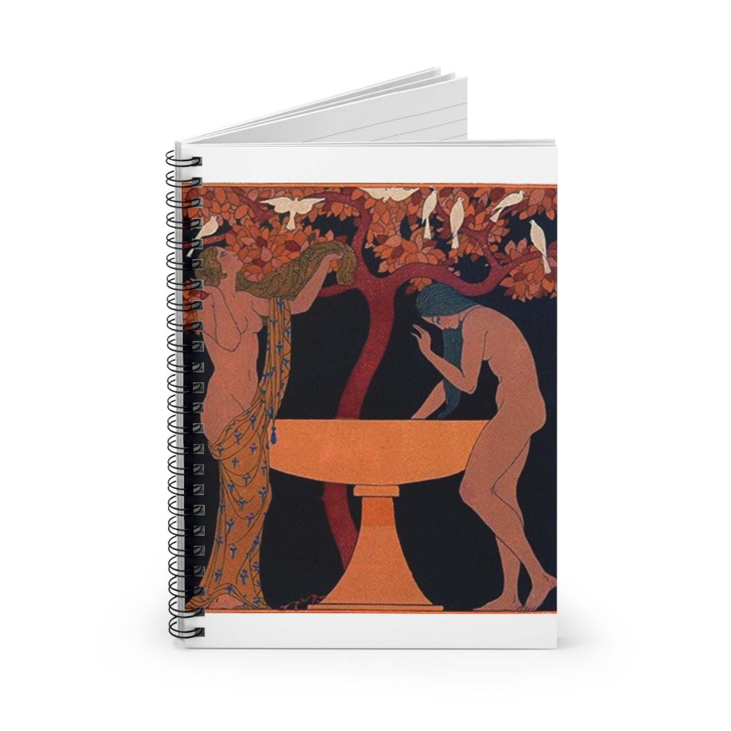 The songs or Bilitis George Barbier Spiral Bound Ruled Notebook with Printed Cover