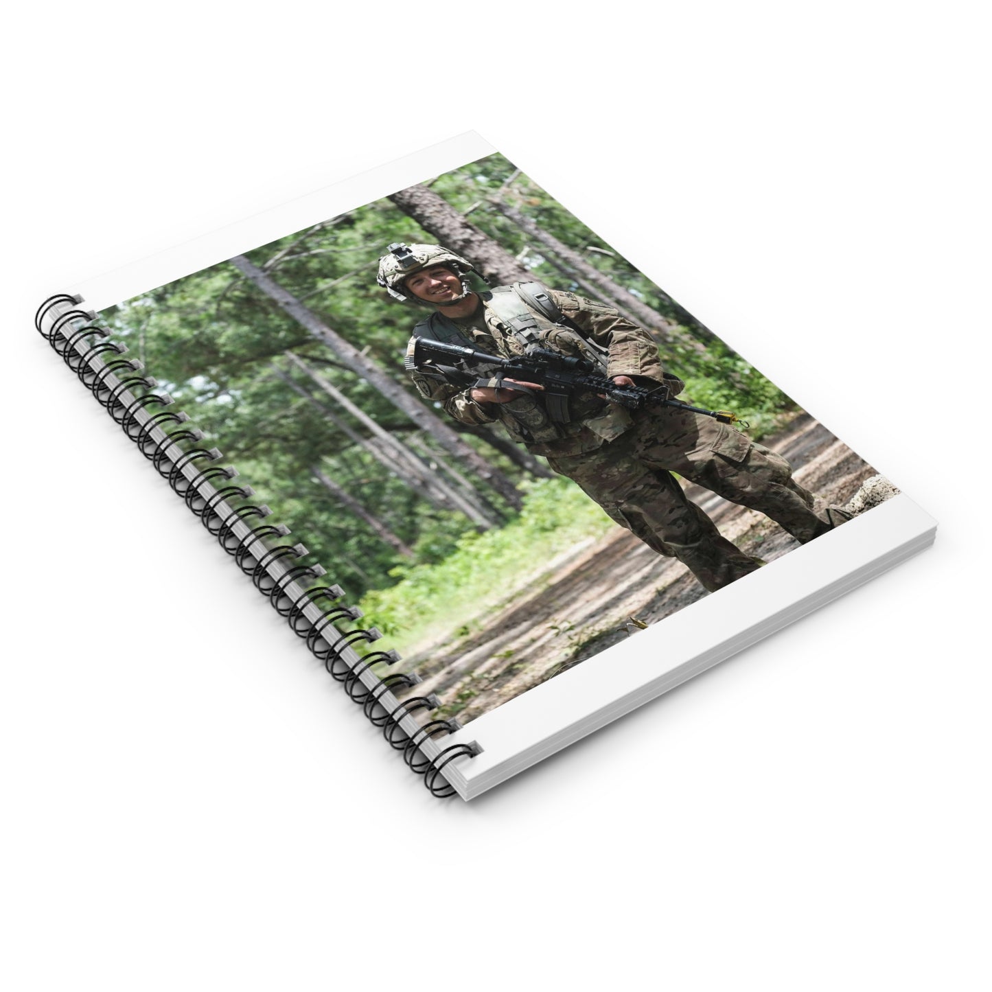 1st Lt. Jamieson Barnes an officer with Headquarters, Spiral Bound Ruled Notebook with Printed Cover