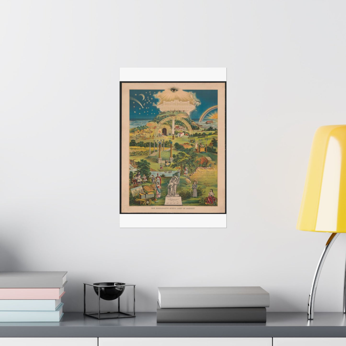 Our emblematic mystic light of masonry High Quality Matte Wall Art Poster for Home, Office, Classroom