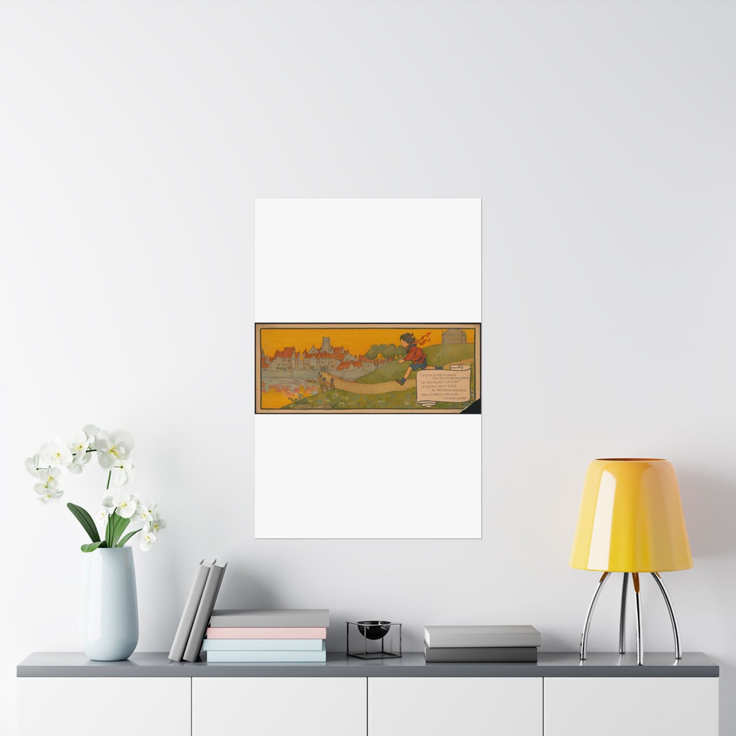 "If you climb my back" said the high haystack.. High Quality Matte Wall Art Poster for Home, Office, Classroom