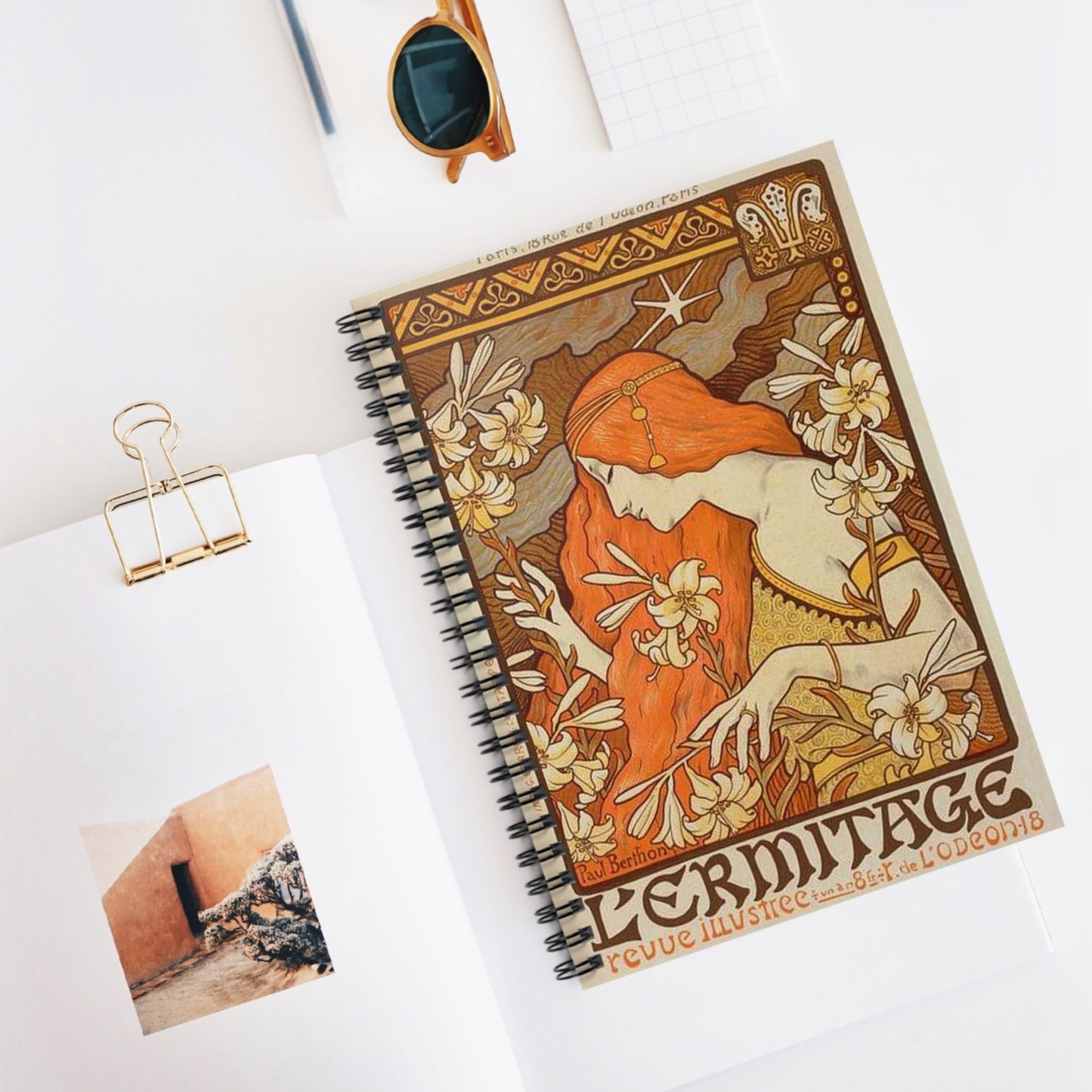 Paul Emile Berthon - Affiche pour la Revue "l'Érmitage. Spiral Bound Ruled Notebook with Printed Cover
