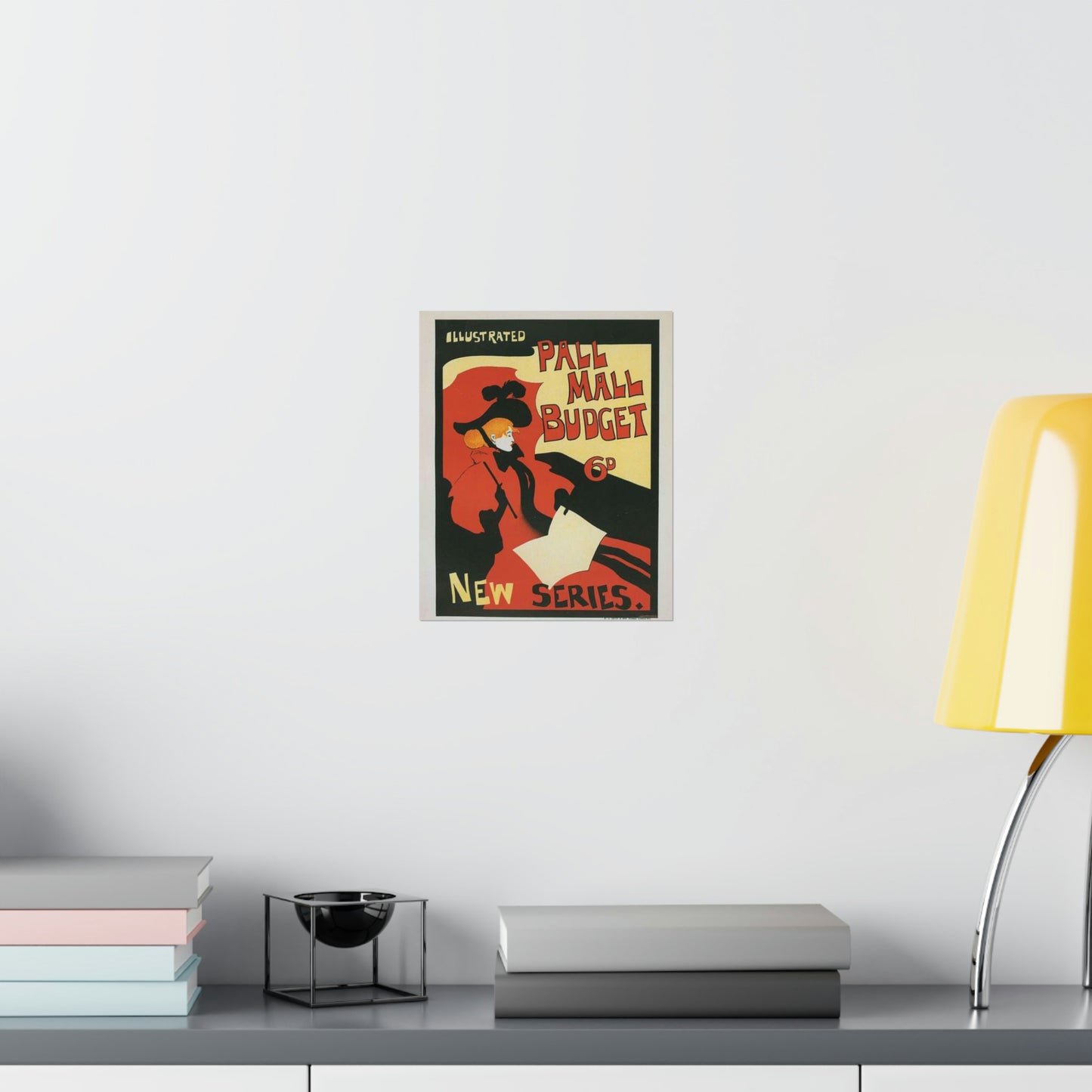 Affiche anglaise pour la revue hebdomadaire "Illustrated Pall Mall Budget". High Quality Matte Wall Art Poster for Home, Office, Classroom