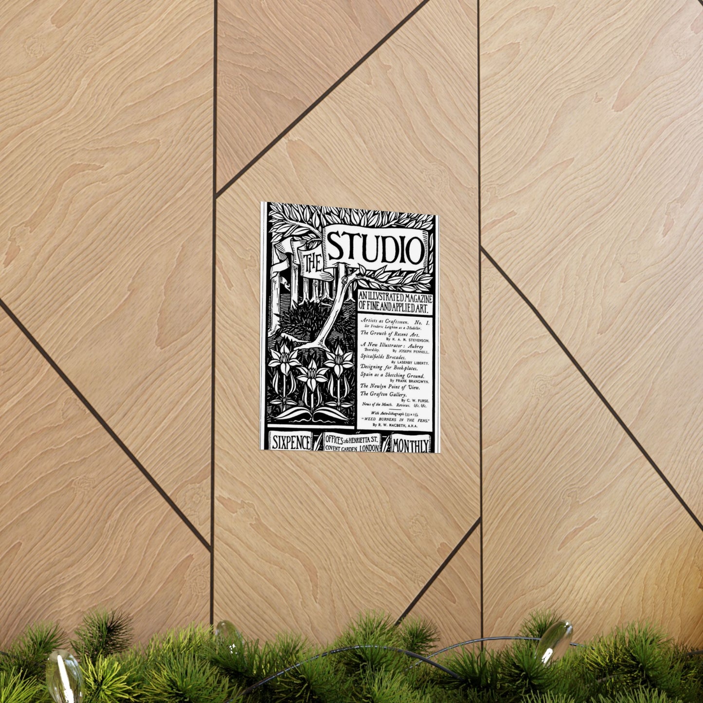 Aubrey Beardsley - Thestudiomagazinefirstcover High Quality Matte Wall Art Poster for Home, Office, Classroom