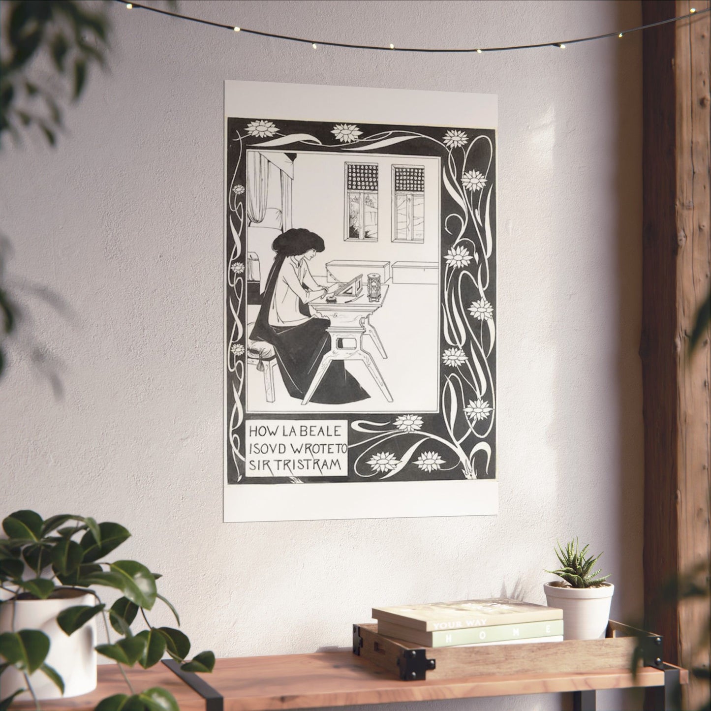 How la Beale Isoud wrote to Sir Tristram High Quality Matte Wall Art Poster for Home, Office, Classroom