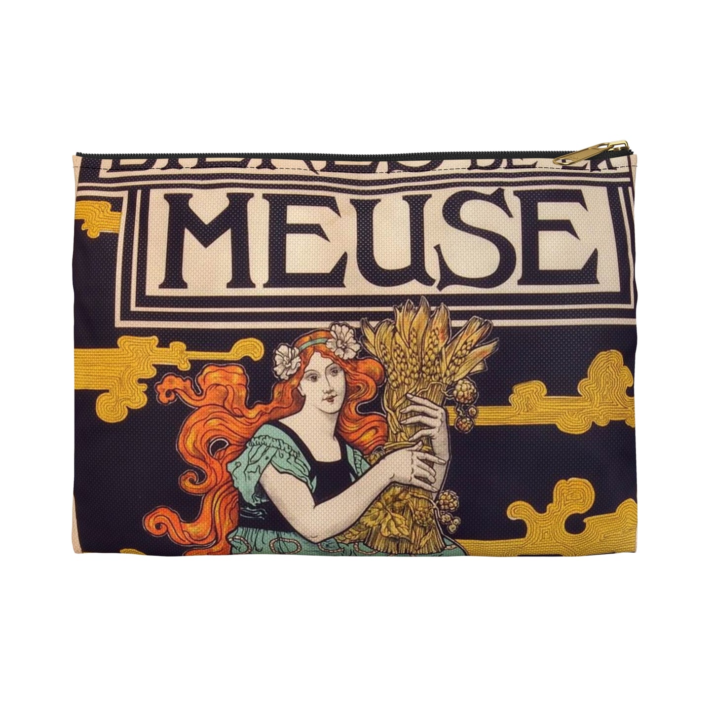 Musée Européen de la Bière - beer advertising posters -008 Large Organizer Pouch with Black Zipper