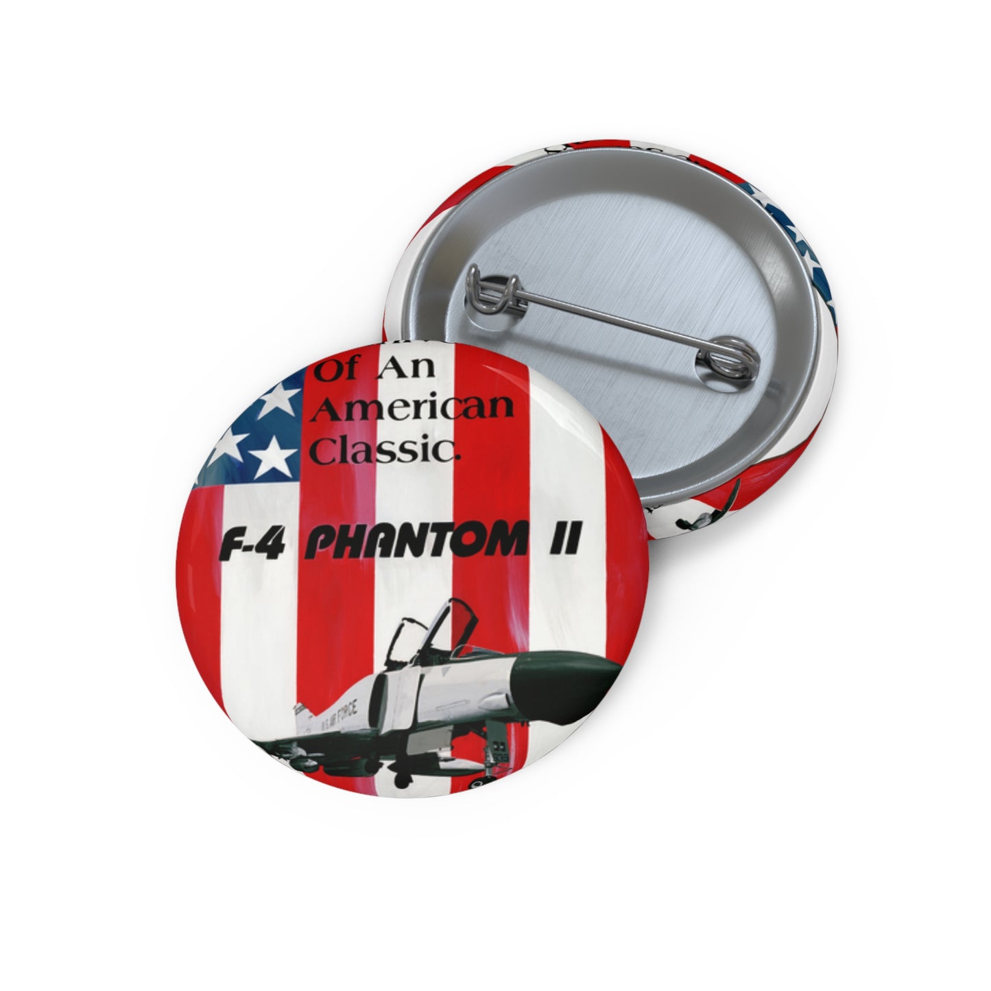 Artwork: "American Classic". Artist: David Zlotky, US Air Force Art Collection Pin Buttons with Crisp Design