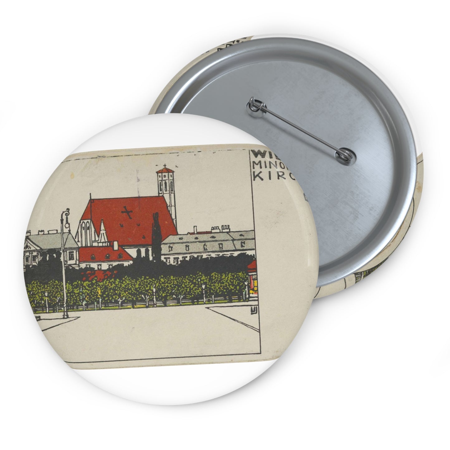 Vienna- Minorite Church (Wien- Die Minoriten Kirche) MET DP844339 Pin Buttons with Crisp Design