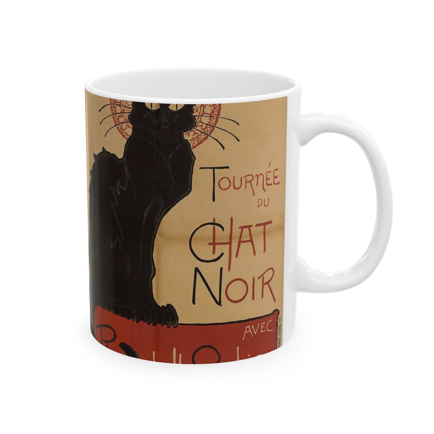 Prochainement/Tournée/ DU/ CHAT/ NOIR/ AVEC/ RODOLPHE SALIS Beautiful Novelty Ceramic Coffee Mug 11oz