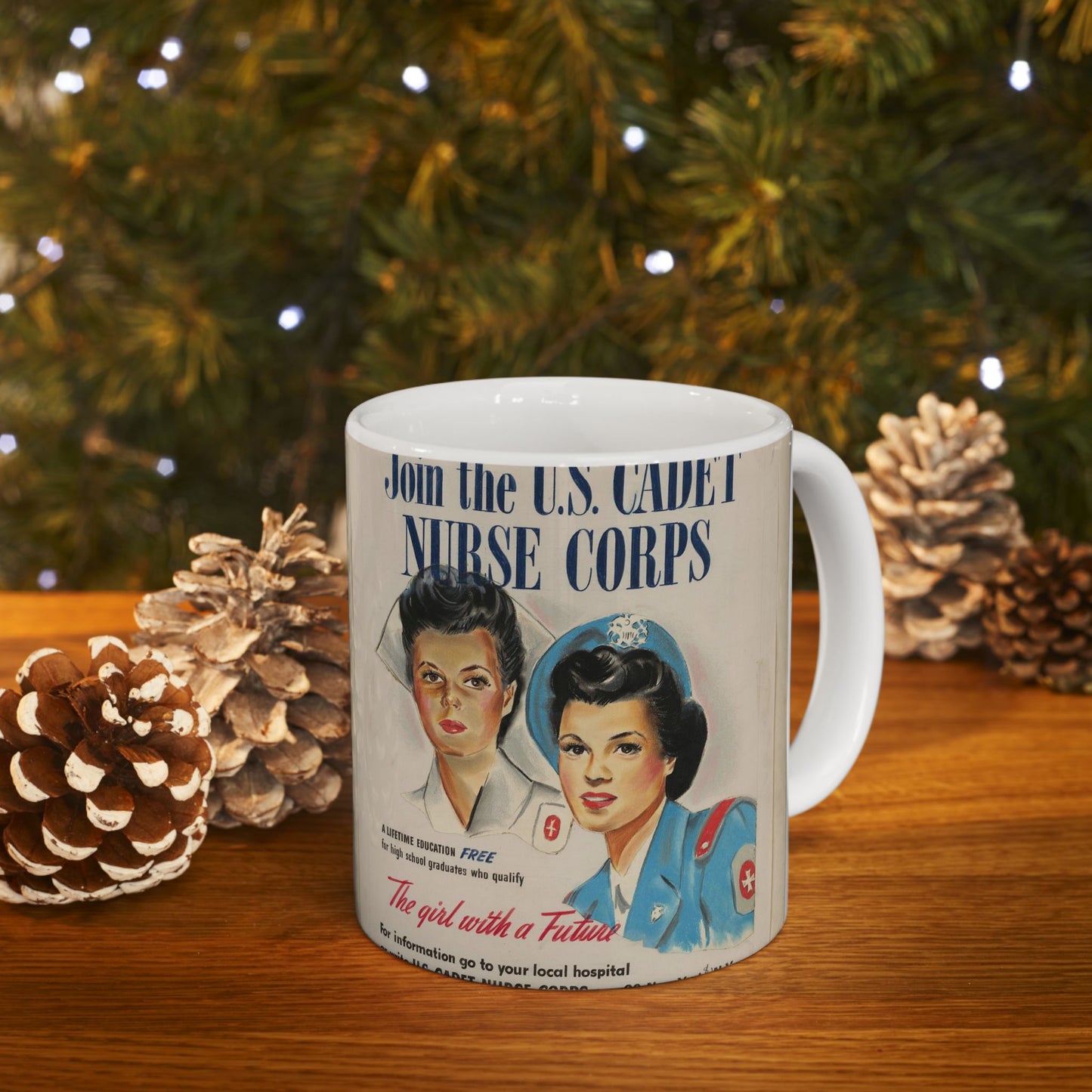 Join the U.S. Cadet Nurse Corps Beautiful Novelty Ceramic Coffee Mug 11oz