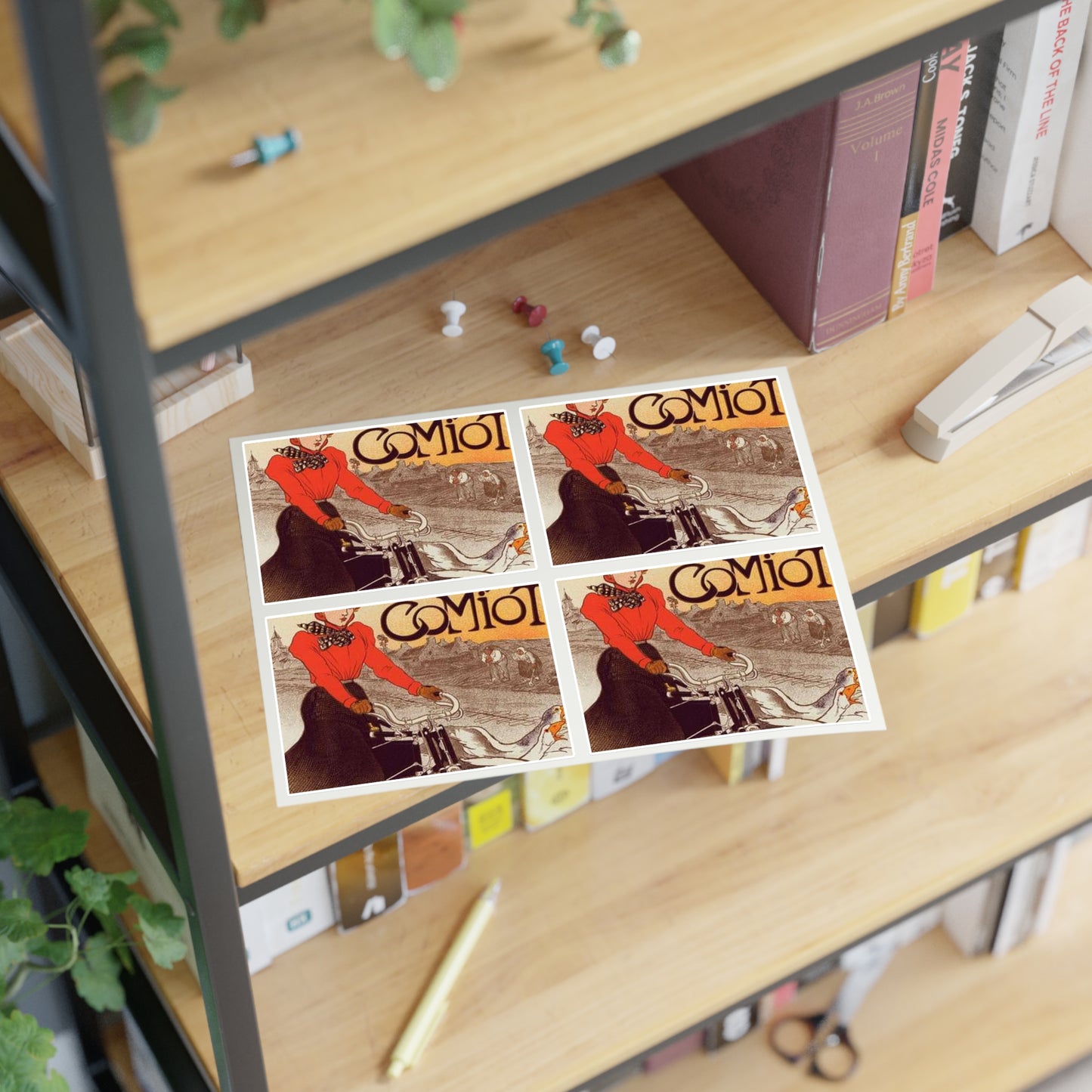 Affiche pour les "Motocycles Comiot". Laminated UV Protective Vinyl Stickers