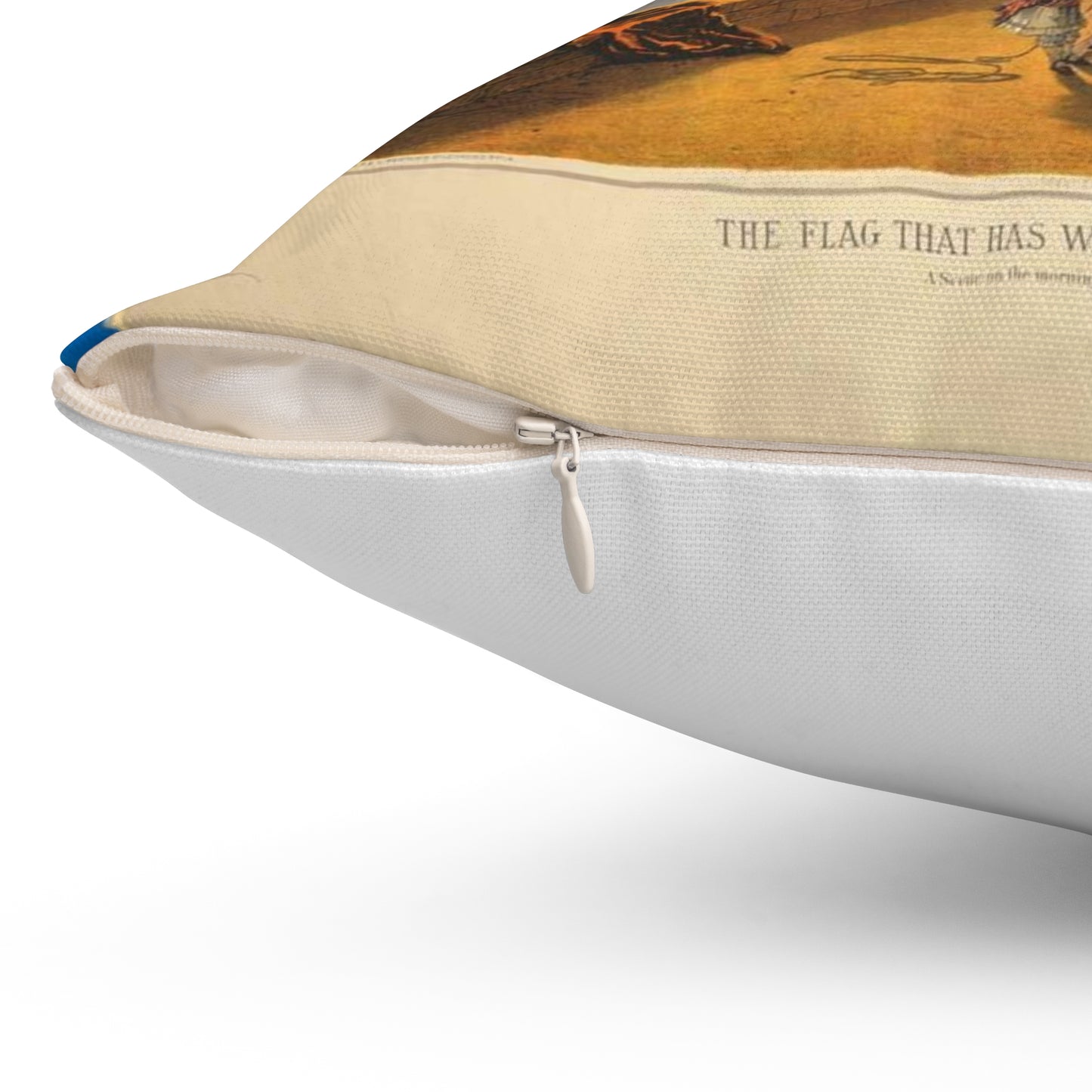 The flag that has waved one hundred years--A scene on the morning of the fourth day of July 1876 / Fabronius ; E.P. & L. Restein's oilchromo, Philadelphia. ; National Chromo Co. pub., Philadelphia. Decorative Accent Square Pillow