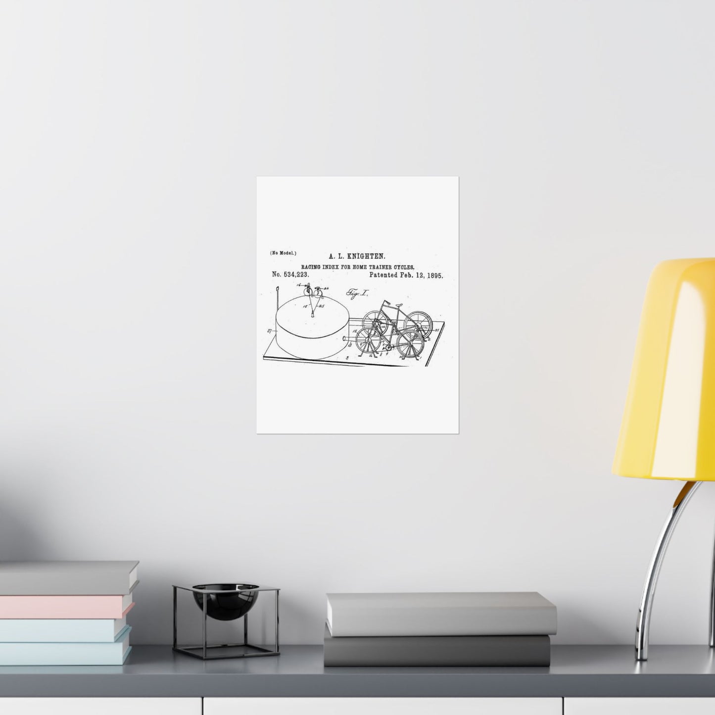 Patent drawing - RacingBikesPatent Public domain image High Quality Matte Wall Art Poster for Home, Office, Classroom