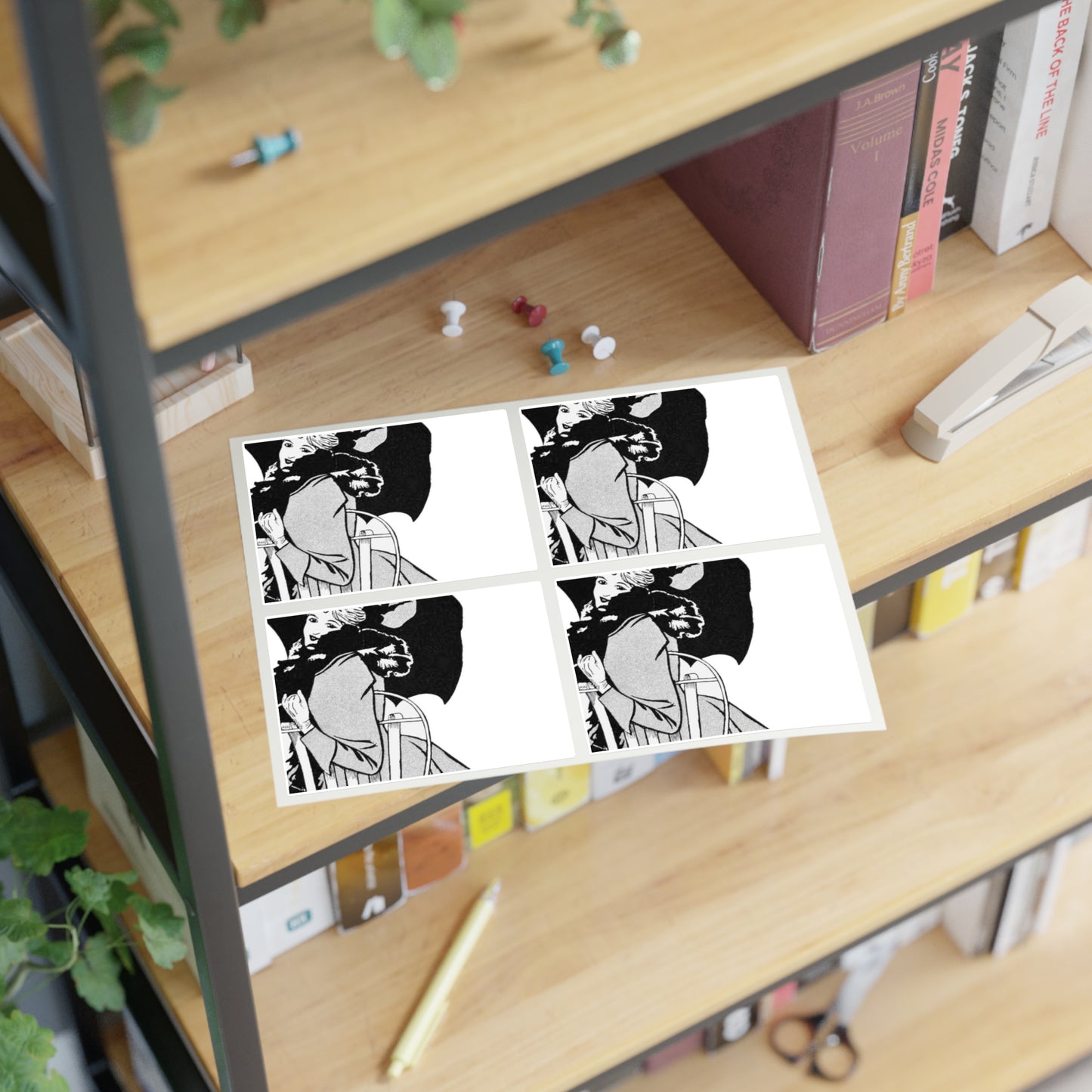 PP D267 poster by l raven hill for 'pick-me-up' Laminated UV Protective Vinyl Stickers
