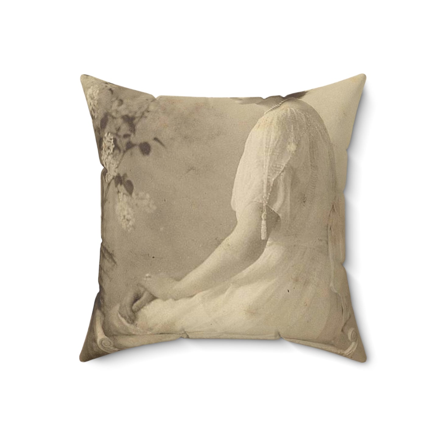 Tatyana Nikolaevna 1914 - Public domain portrait print Decorative Accent Square Pillow