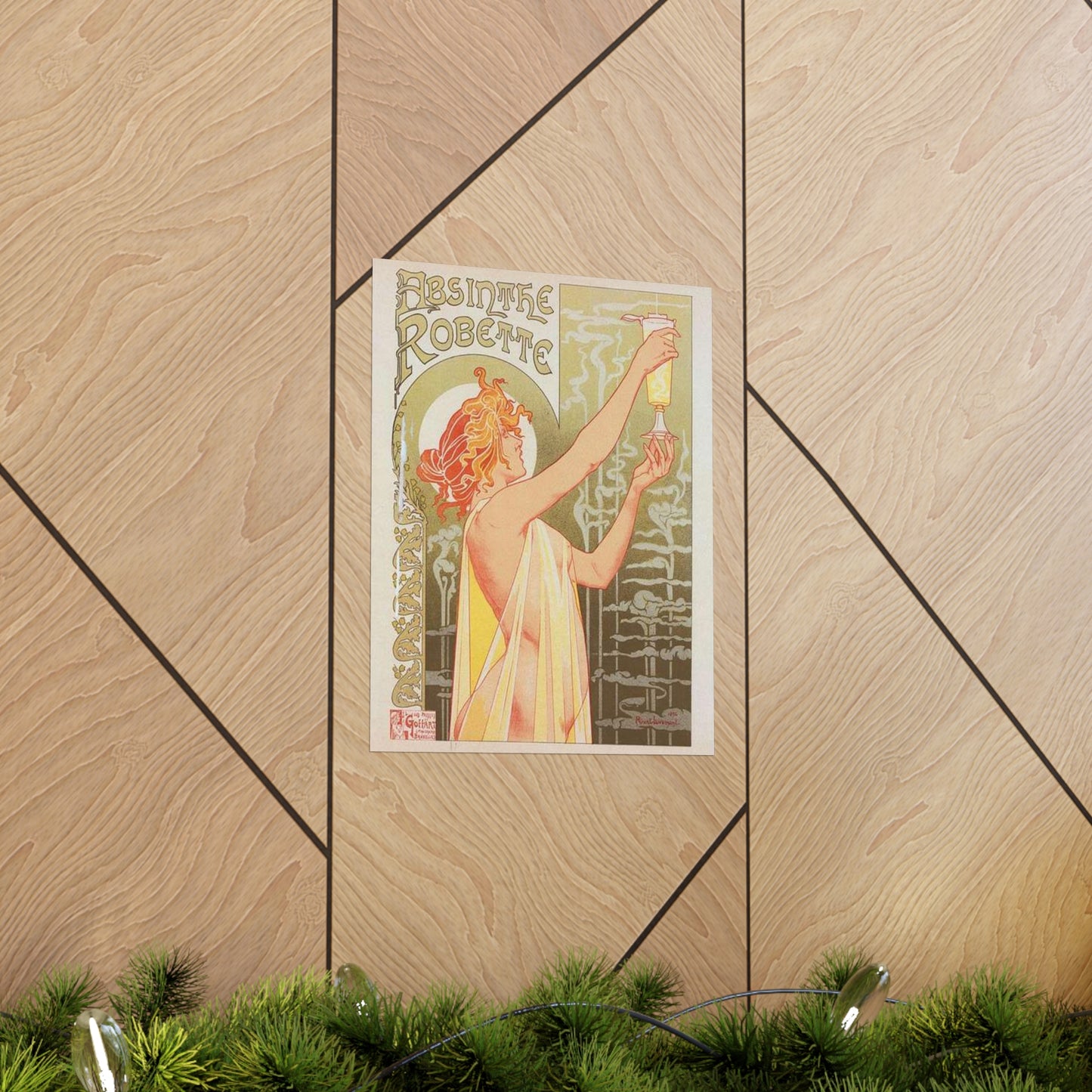 Affiche belge pour l' "Absinthe Robette". High Quality Matte Wall Art Poster for Home, Office, Classroom