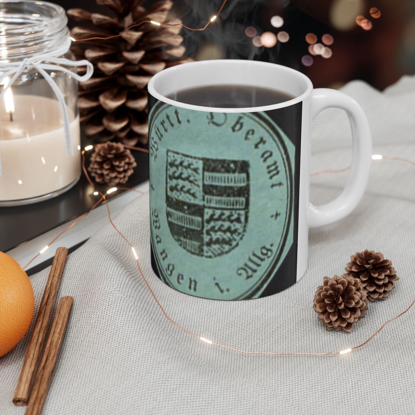 Oberamt Wangen Briefsiegel - public domain postal stamp scan Beautiful Novelty Ceramic Coffee Mug 11oz