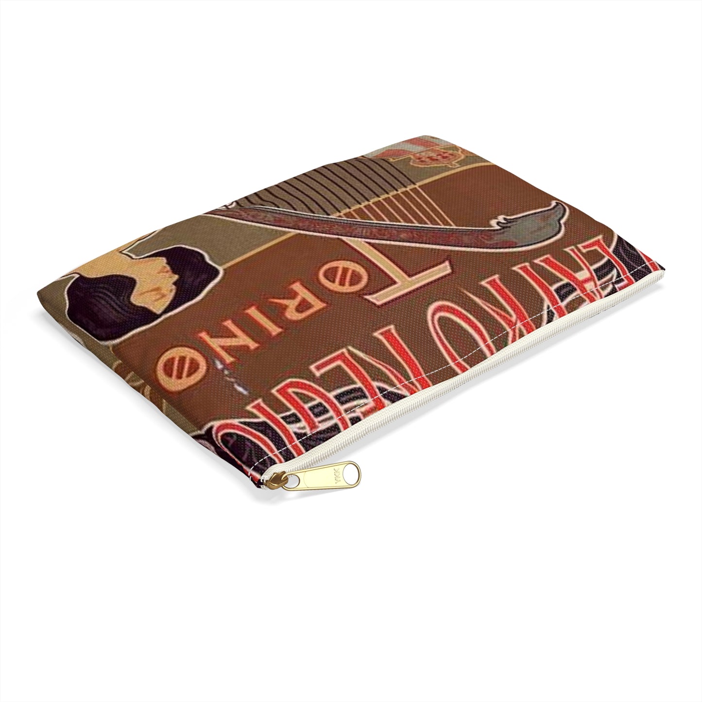 Affiche italienne pour le "Théâtre royal de Turin" Large Organizer Pouch with Black Zipper