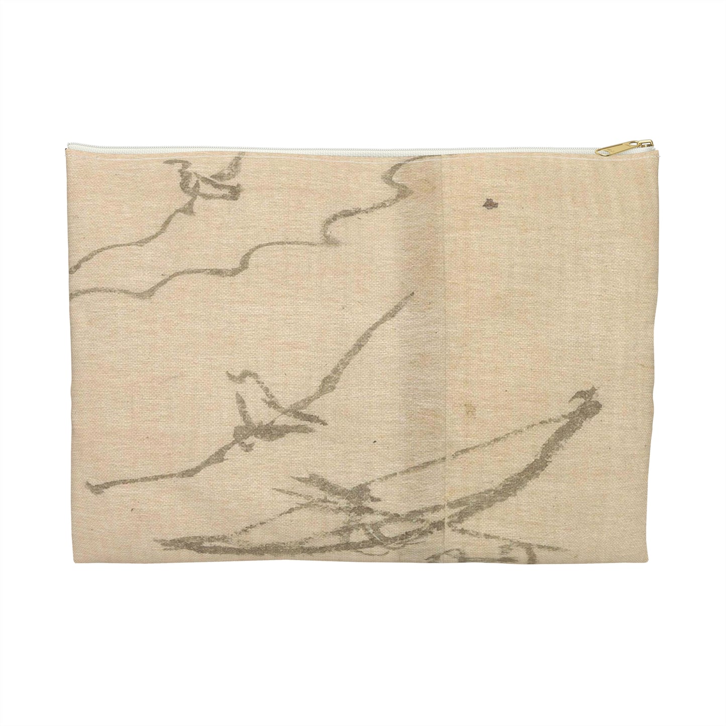 Schetsblad met roeiboot, Hiroshige I Utagawa Large Organizer Pouch with Black Zipper