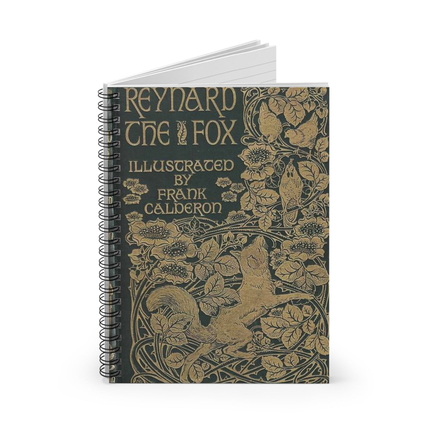 Albert Angus Turbayne - Reynard the Fox 1895 Spiral Bound Ruled Notebook with Printed Cover