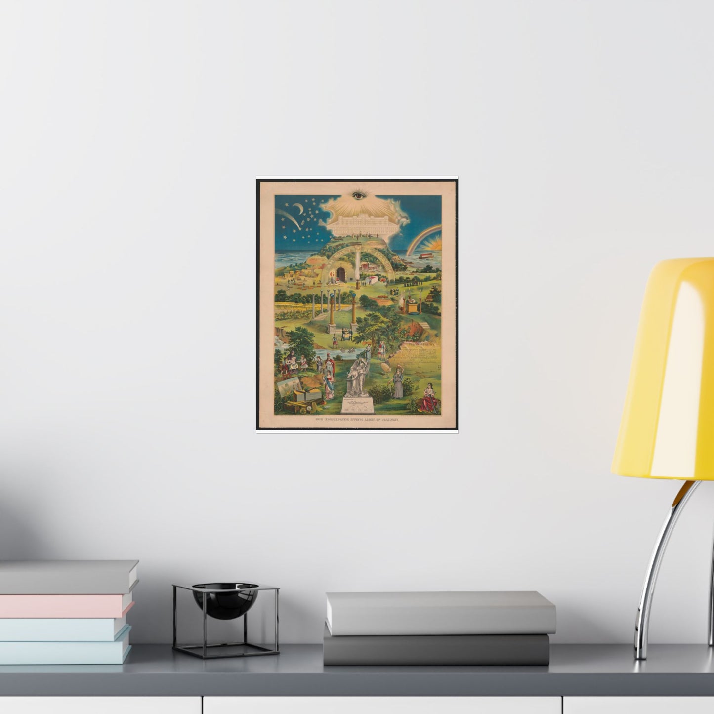 Our emblematic mystic light of masonry High Quality Matte Wall Art Poster for Home, Office, Classroom