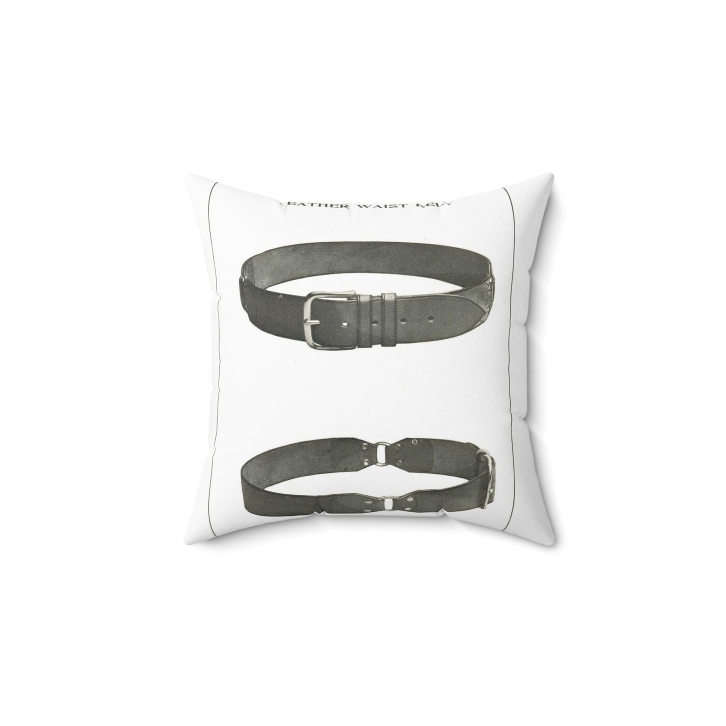 Patent drawing - Leather Waist Belt - . Public domain image Decorative Accent Square Pillow
