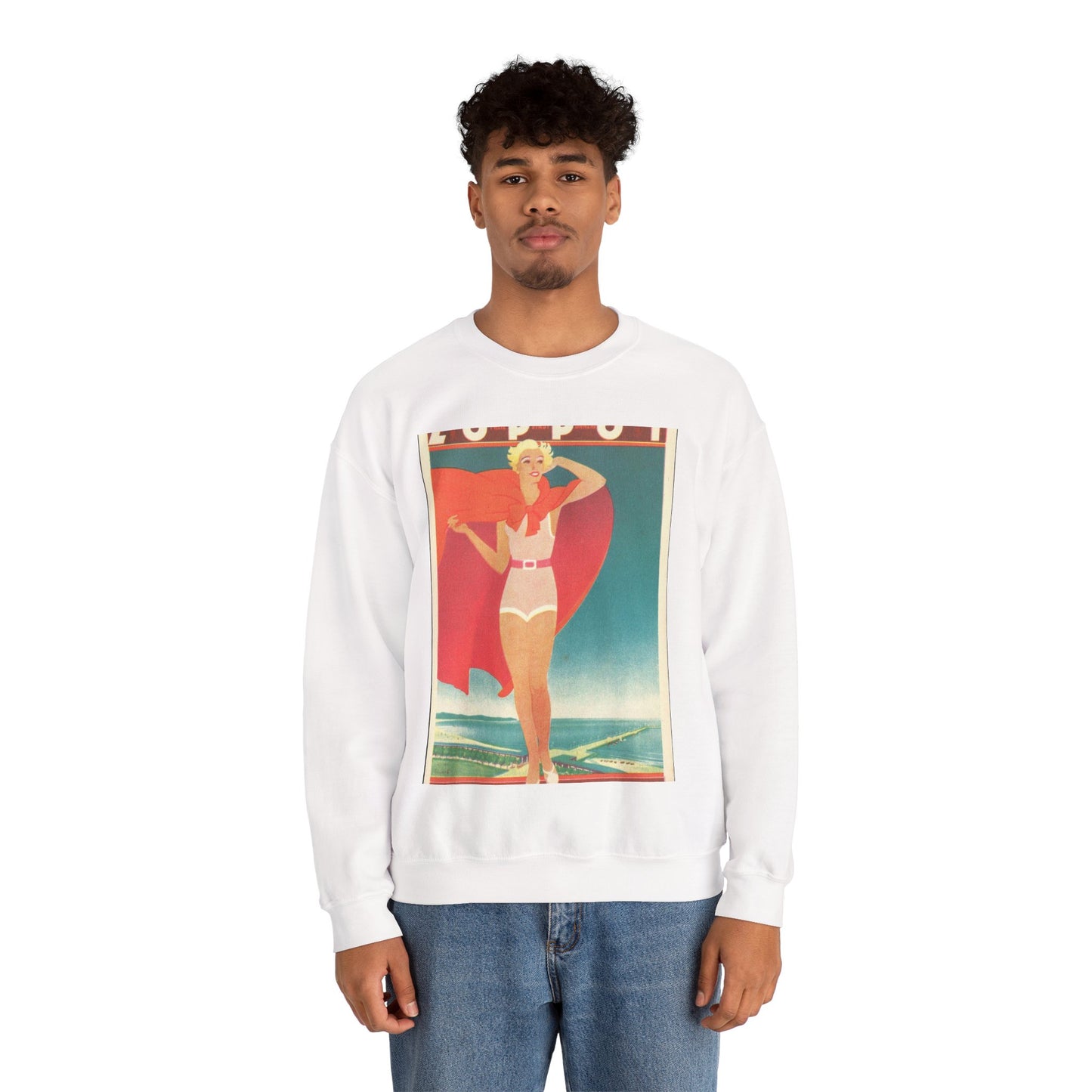 Jupp Wiertz - Zoppot, das Weltbad an der Ostsee White Heavy Blend Adult Crew Neck SweatShirt